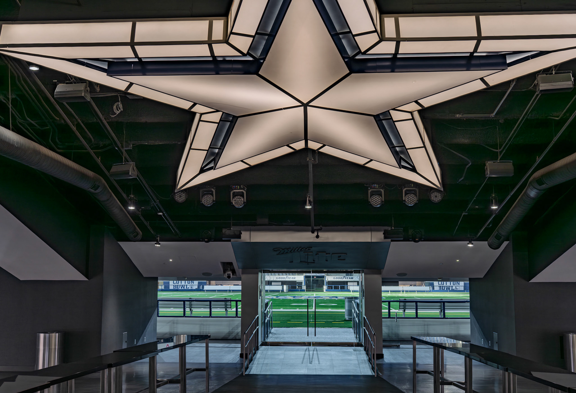 Dallas Cowboys entrance into the field through the Miller Lite Field Club at AT&amp;T Stadium