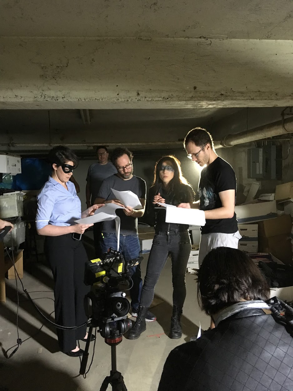 Ryan with the cast and crew of 'The Trainee'