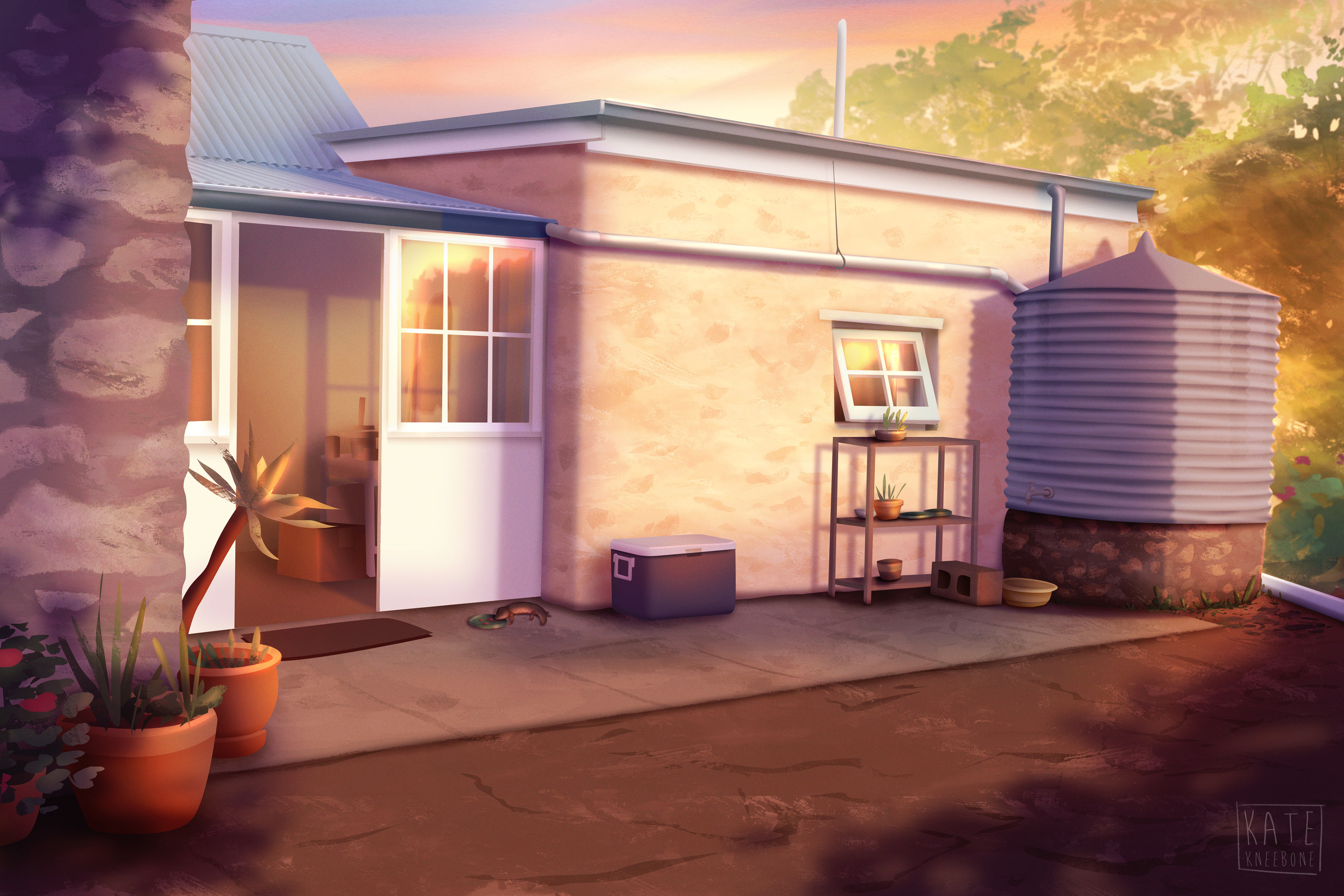 Painting of my Grandma's house, 2020
