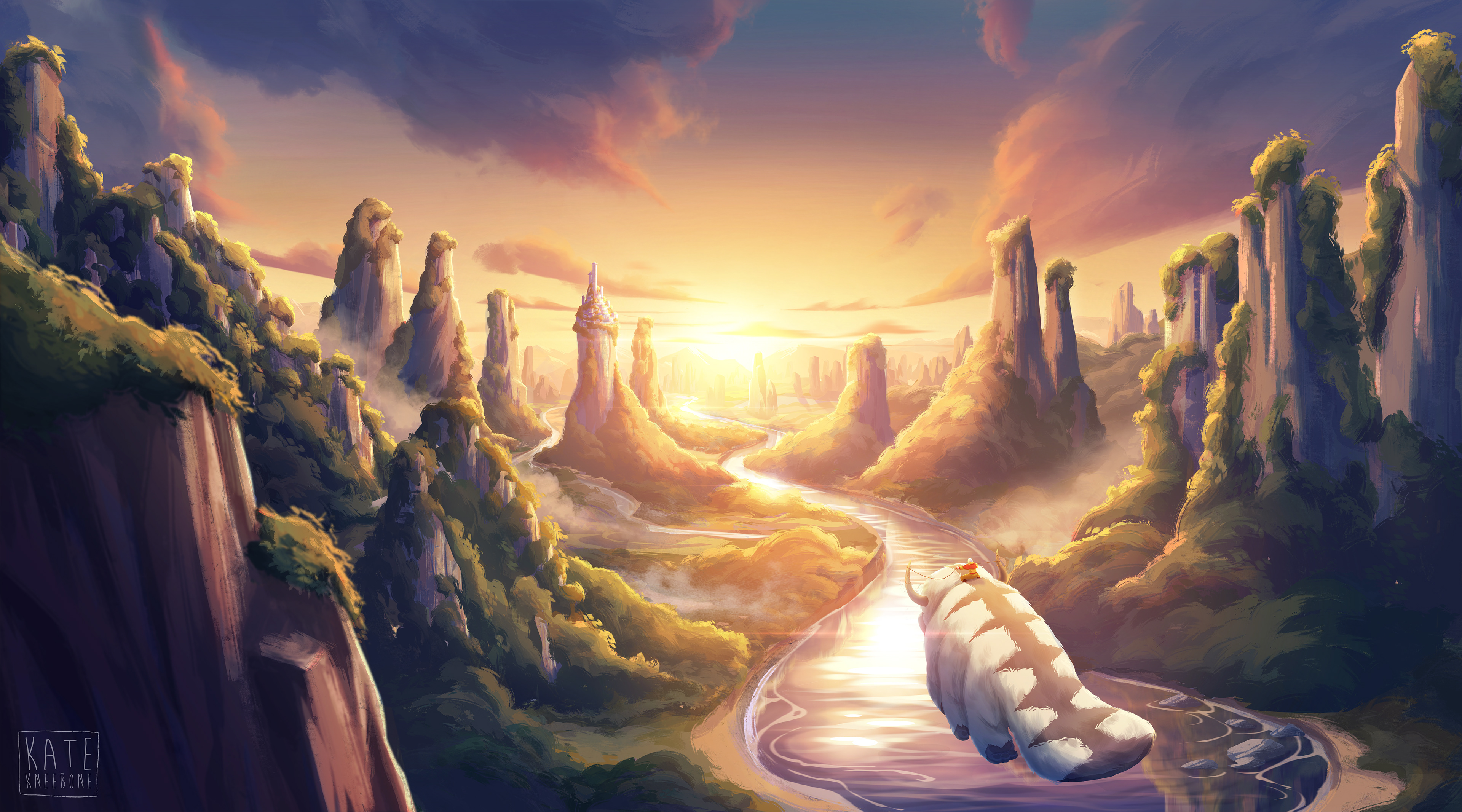 ATLA painting - sunset