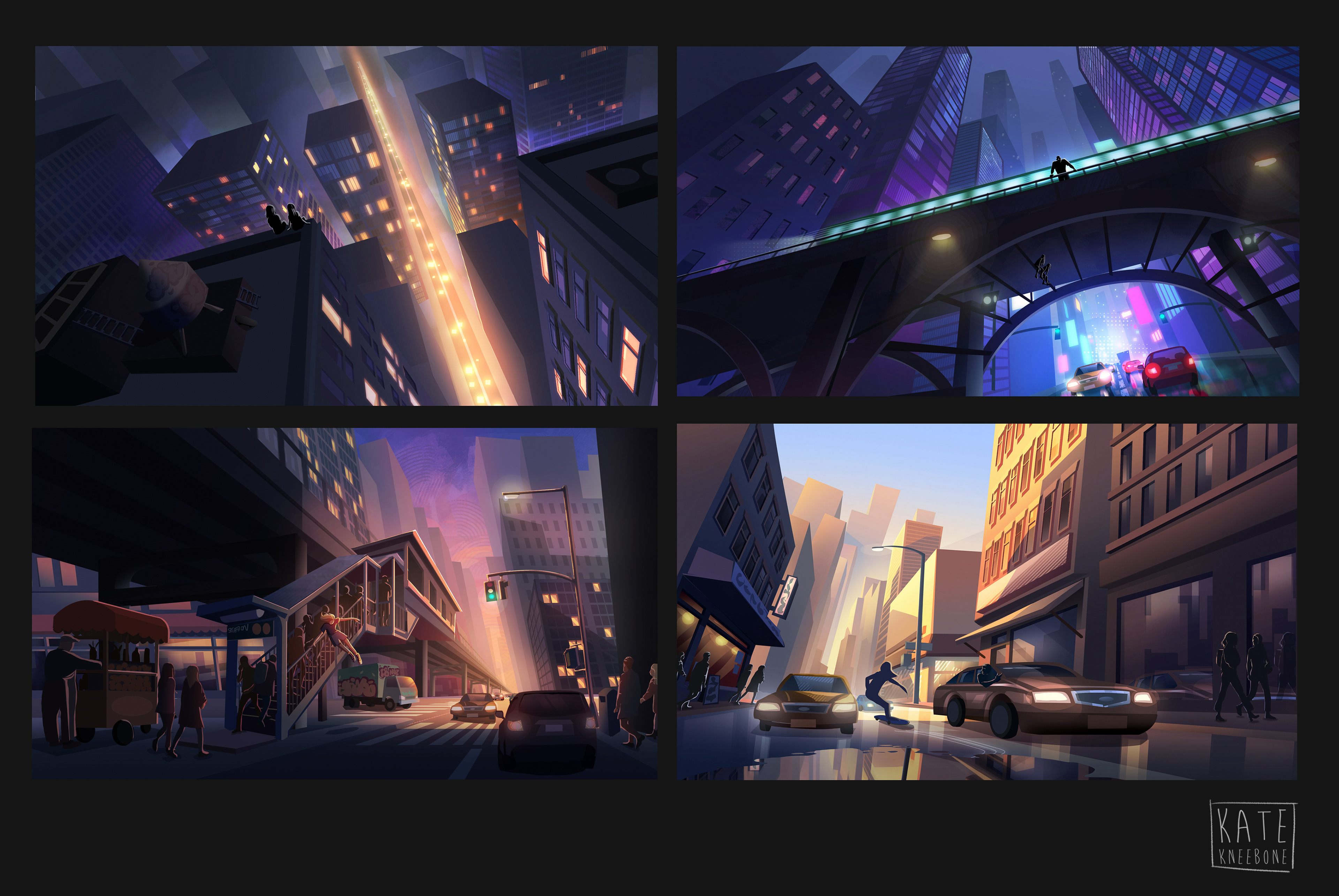 Rough color ideas for a personal project I'm currently working on.