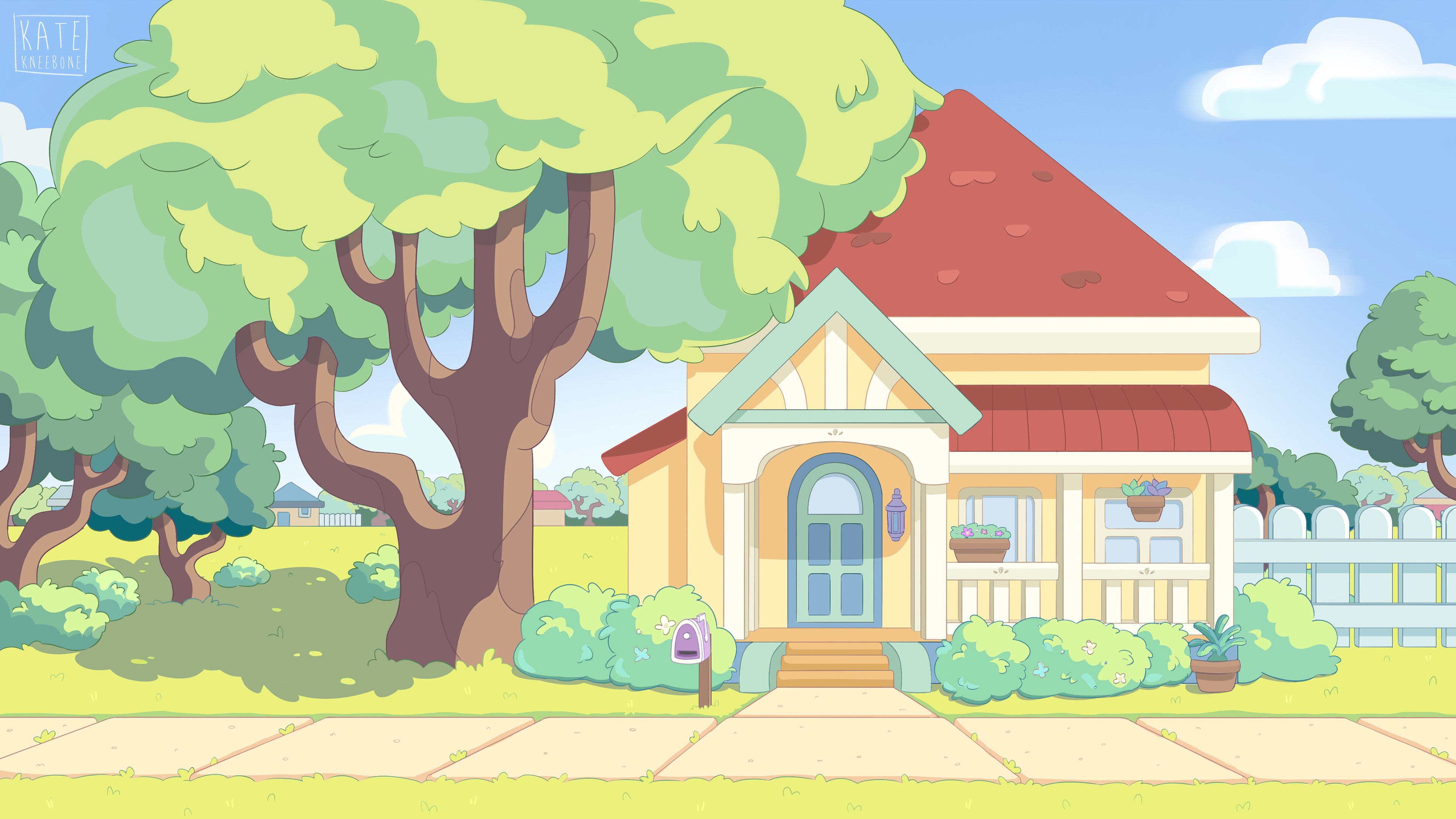 Bluey style Background design & paint, 2019