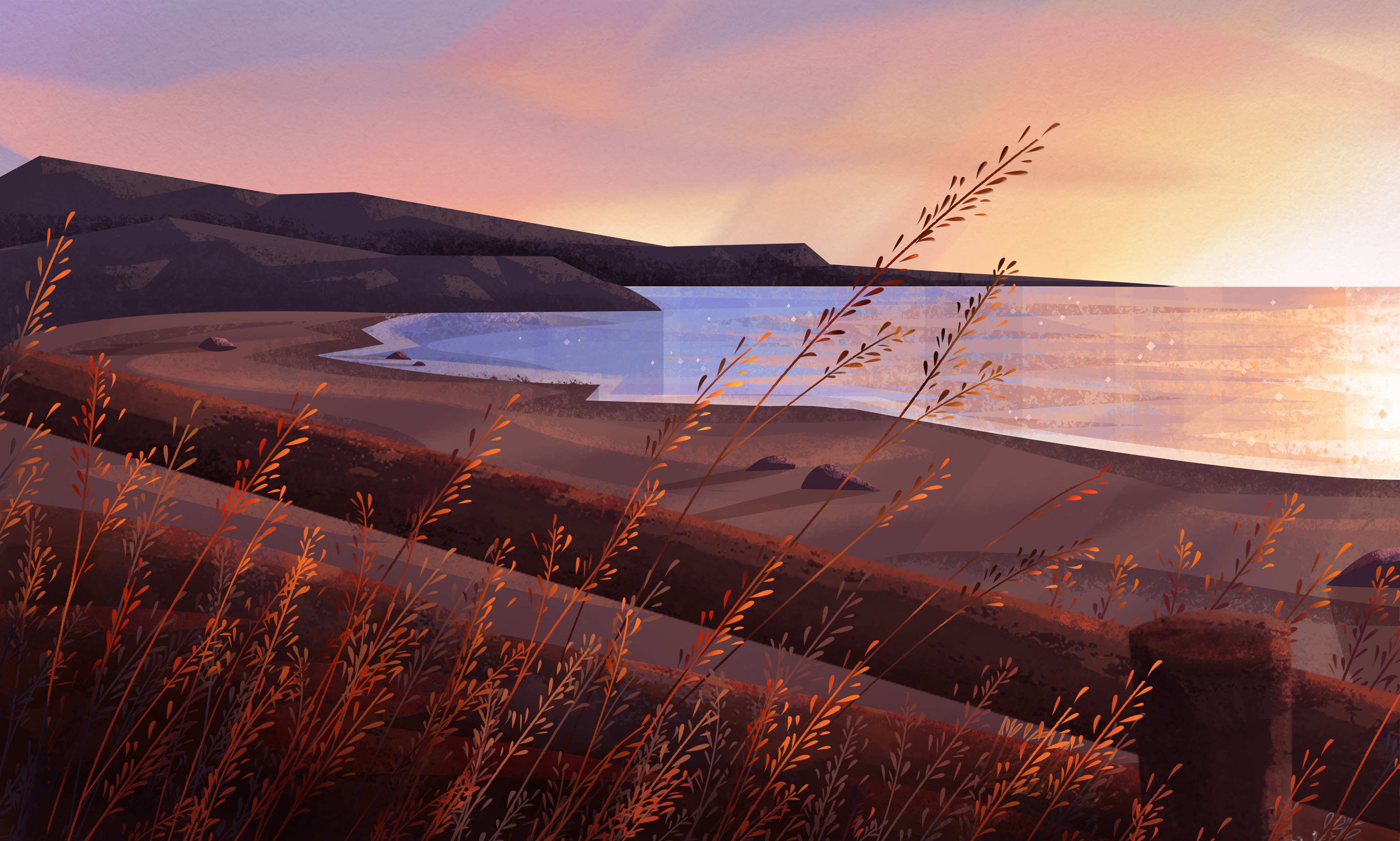 Beach painting, 2019