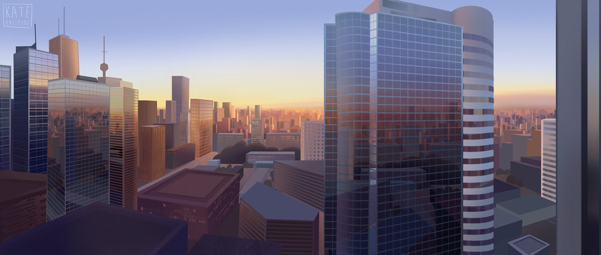 Toronto city quick paint study, 2021