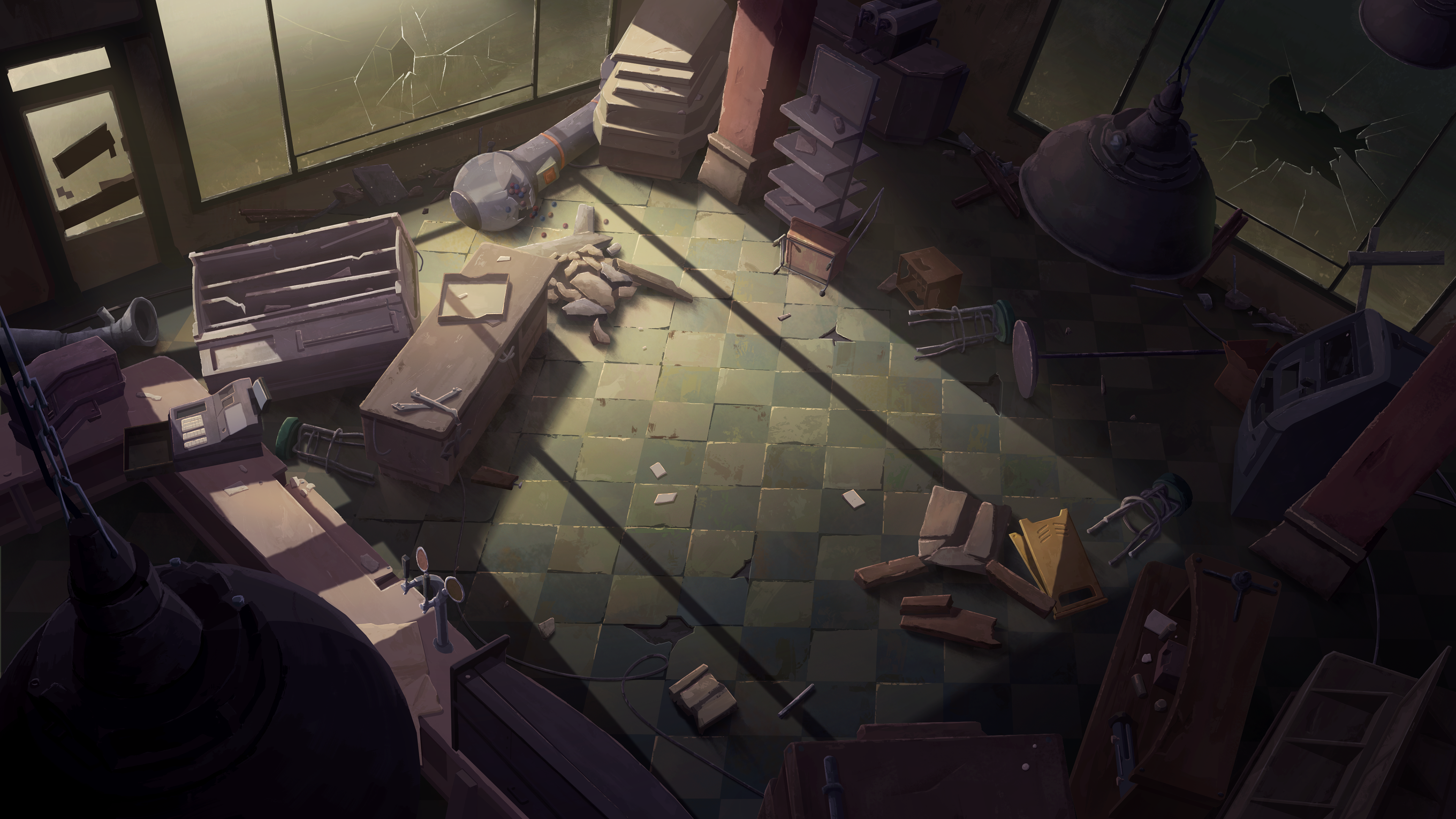 2025 - Background Painting for Dusk Guard teaser