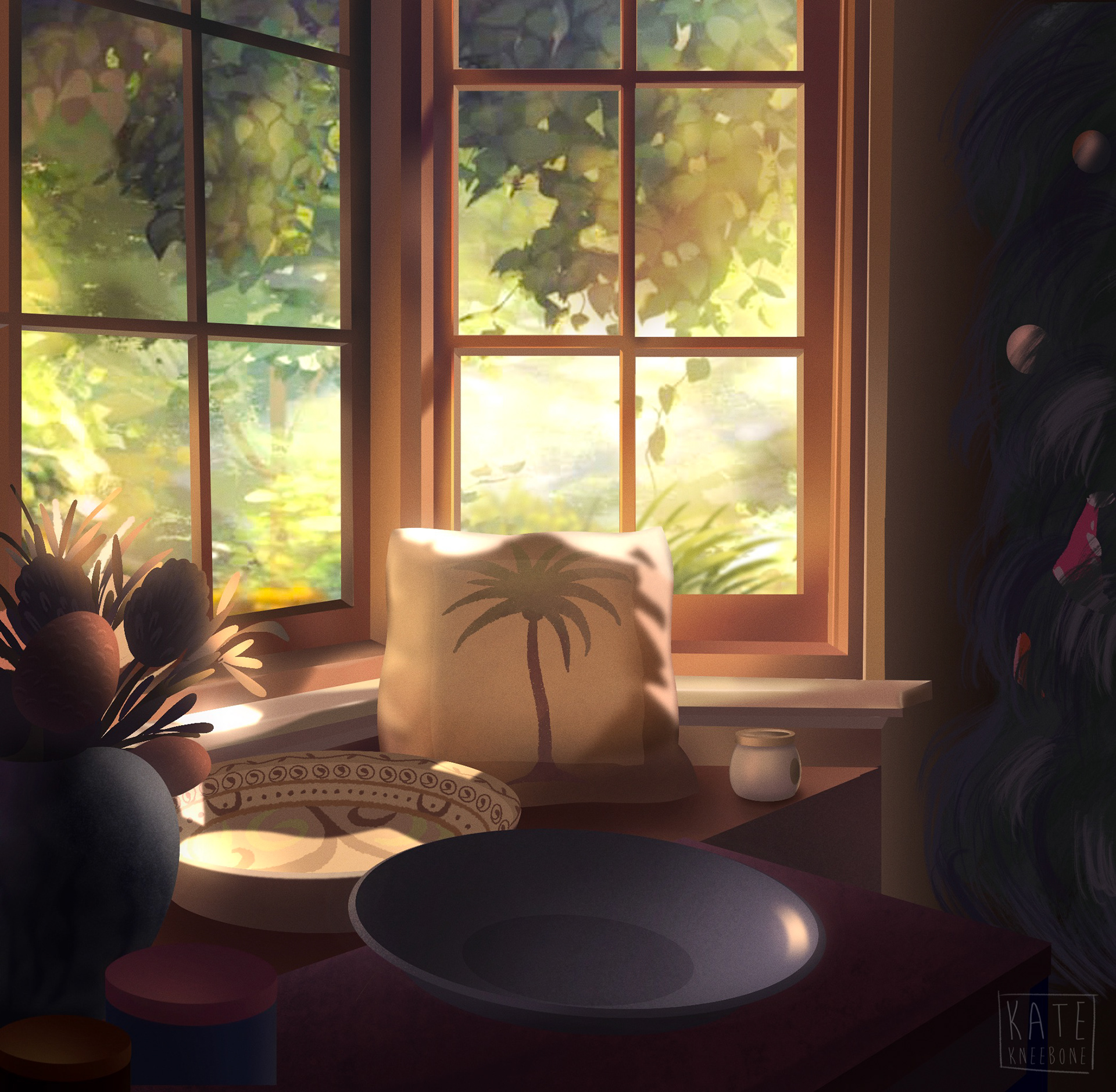 Cozy room painting, 2021