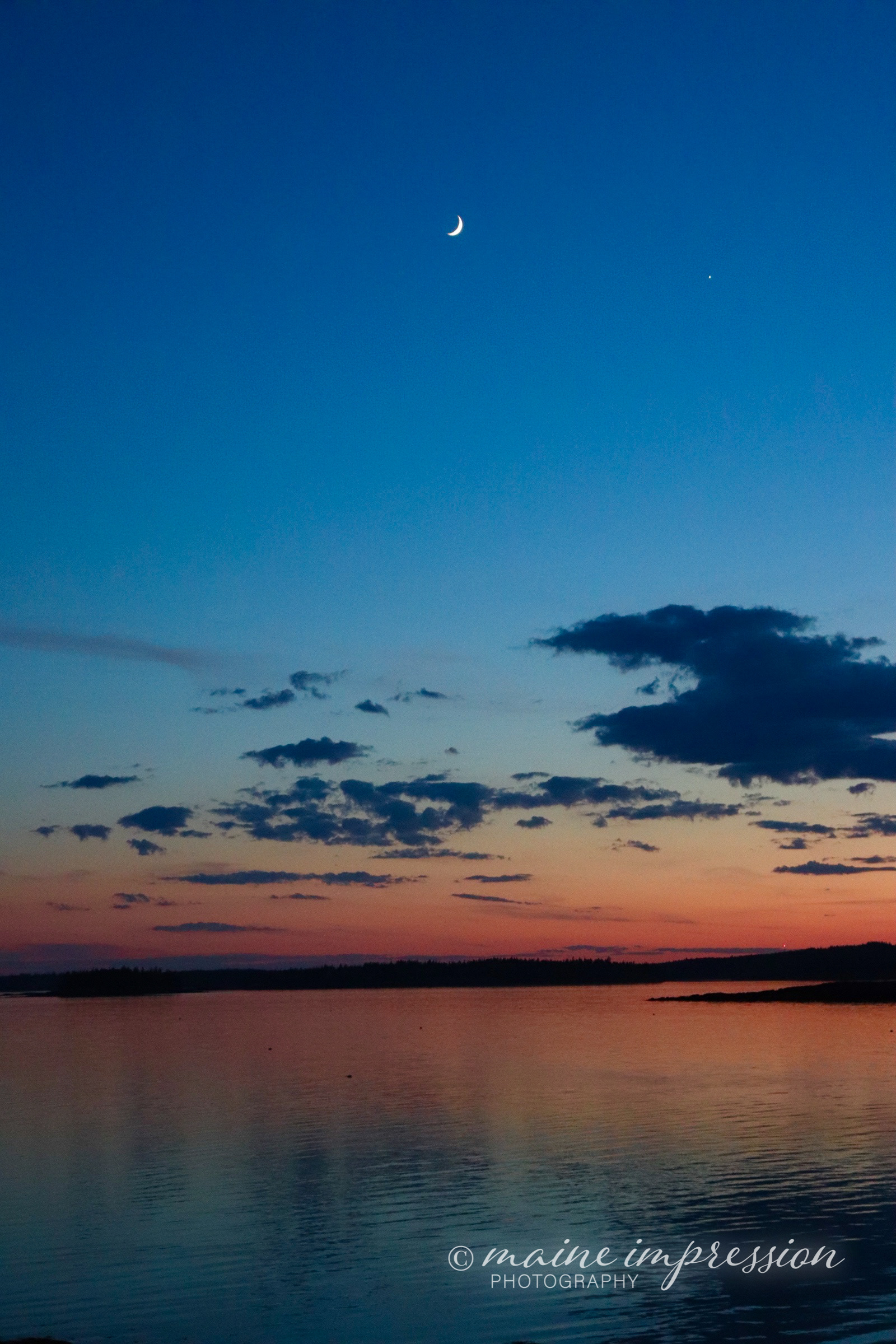 Moonrise at Roque Bluffs