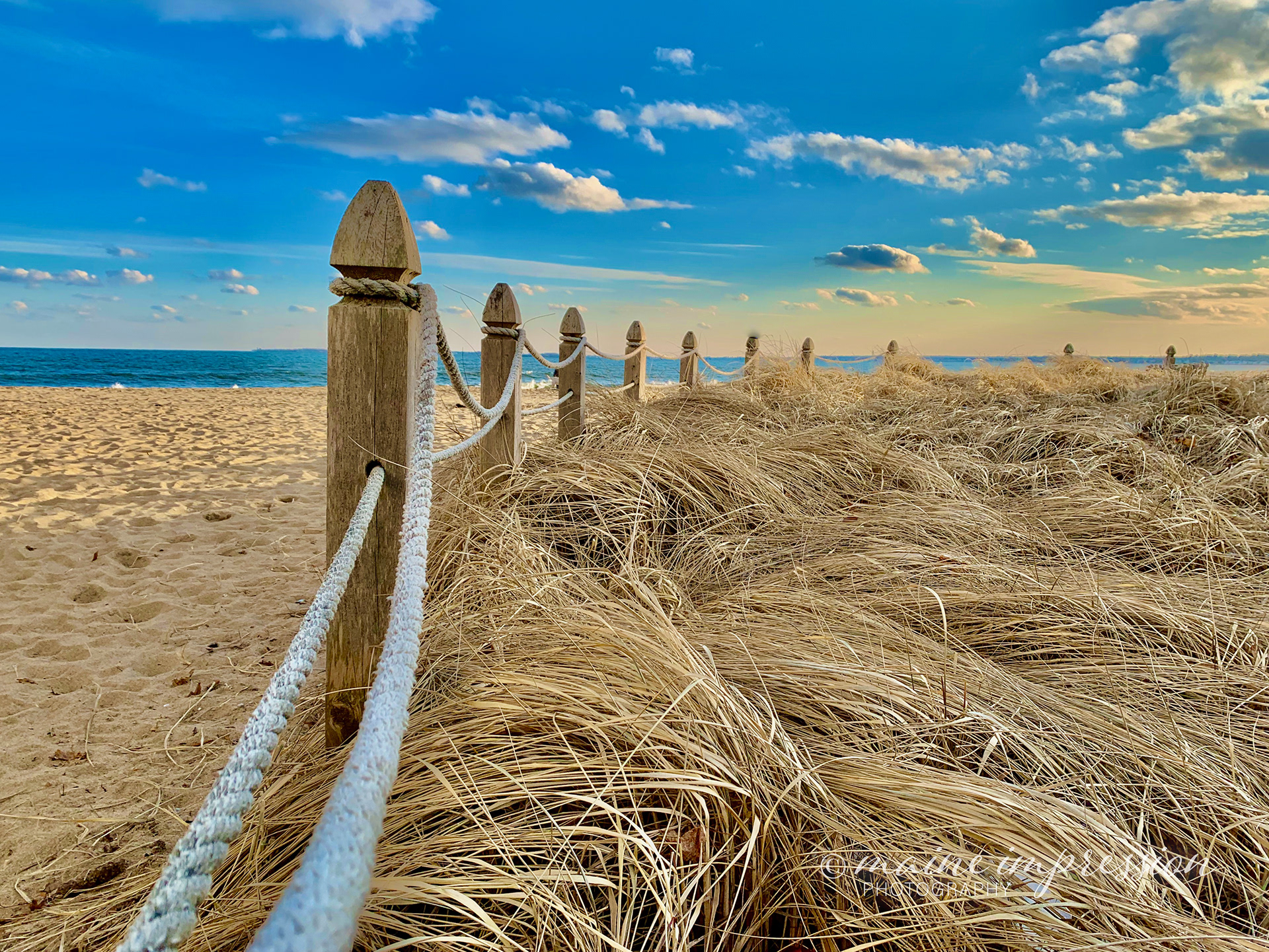 Fence in Winter at Old Orchard Beach