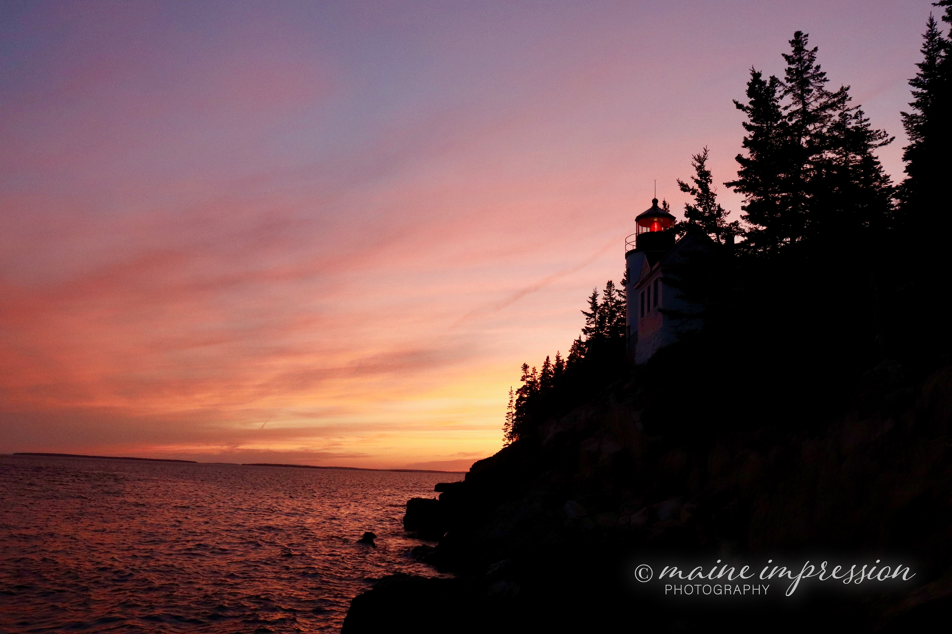 Bass Harbor Lighthouse at Sinset