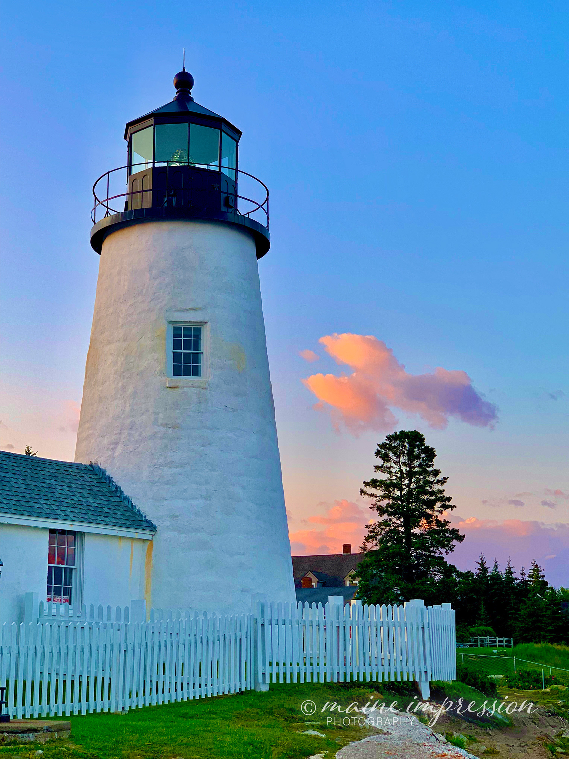Pemaquid Point Lighthouse Pink Cloud