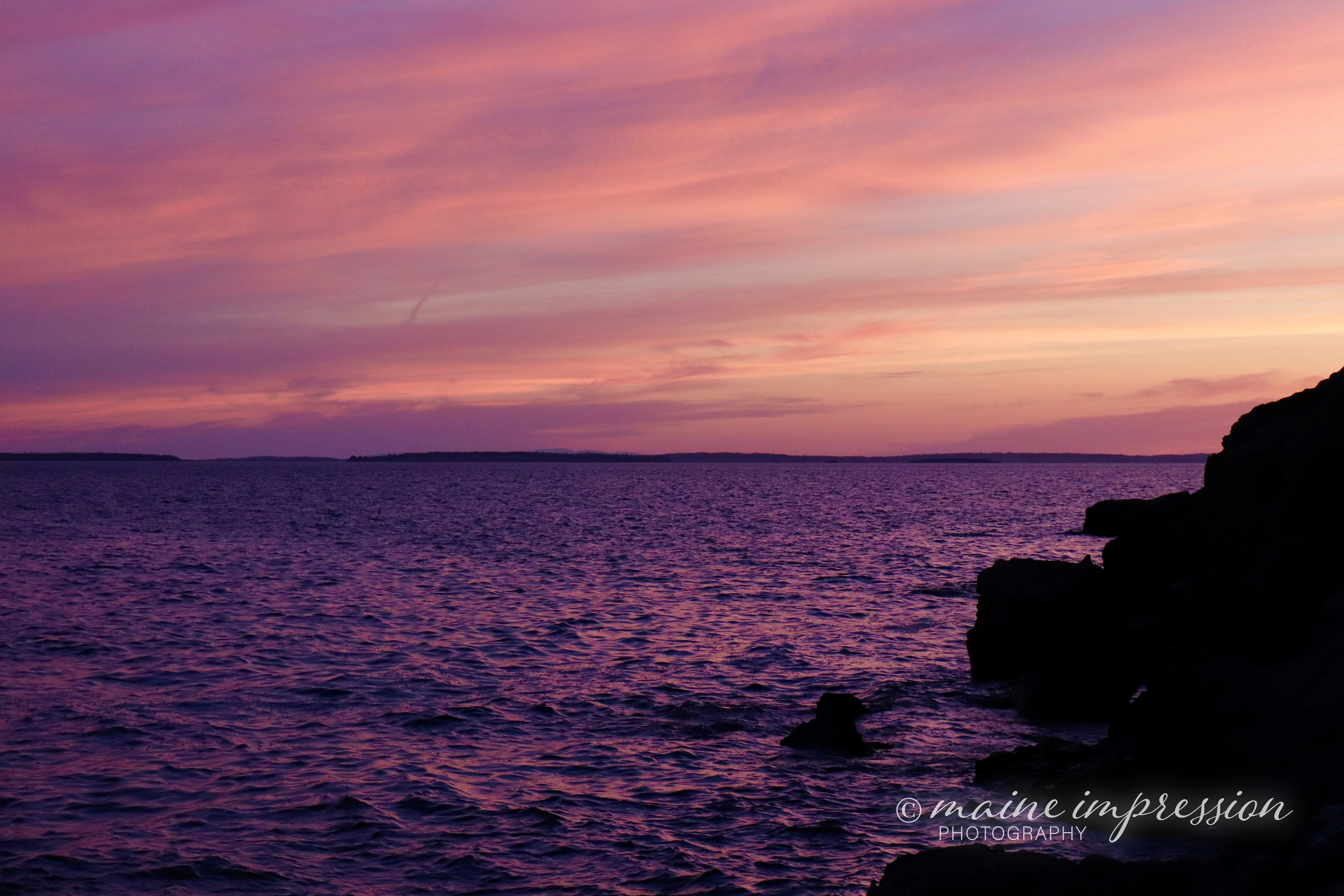Sunset at Bass Harbor