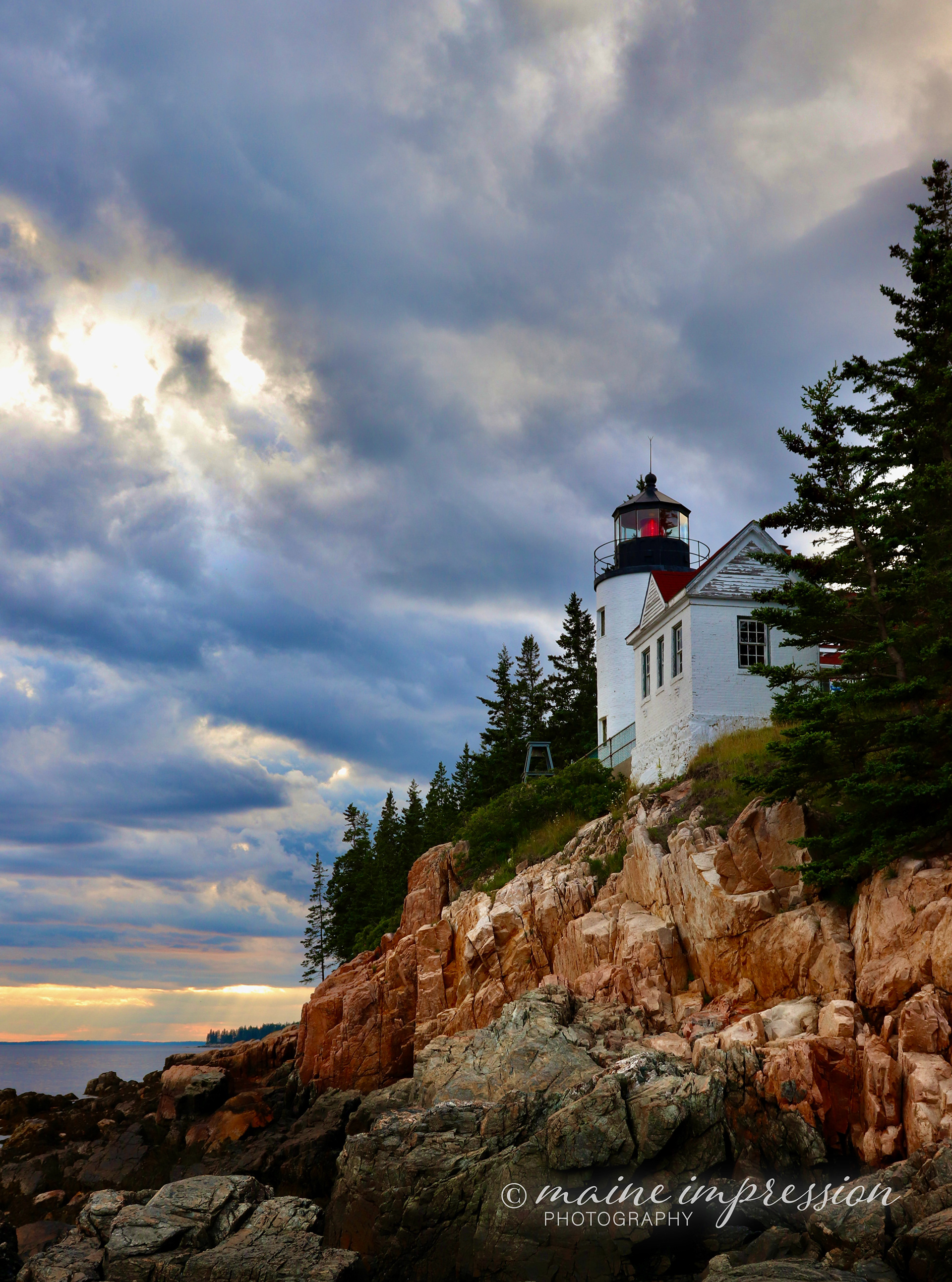 Stormy Bass Harbor Headlight