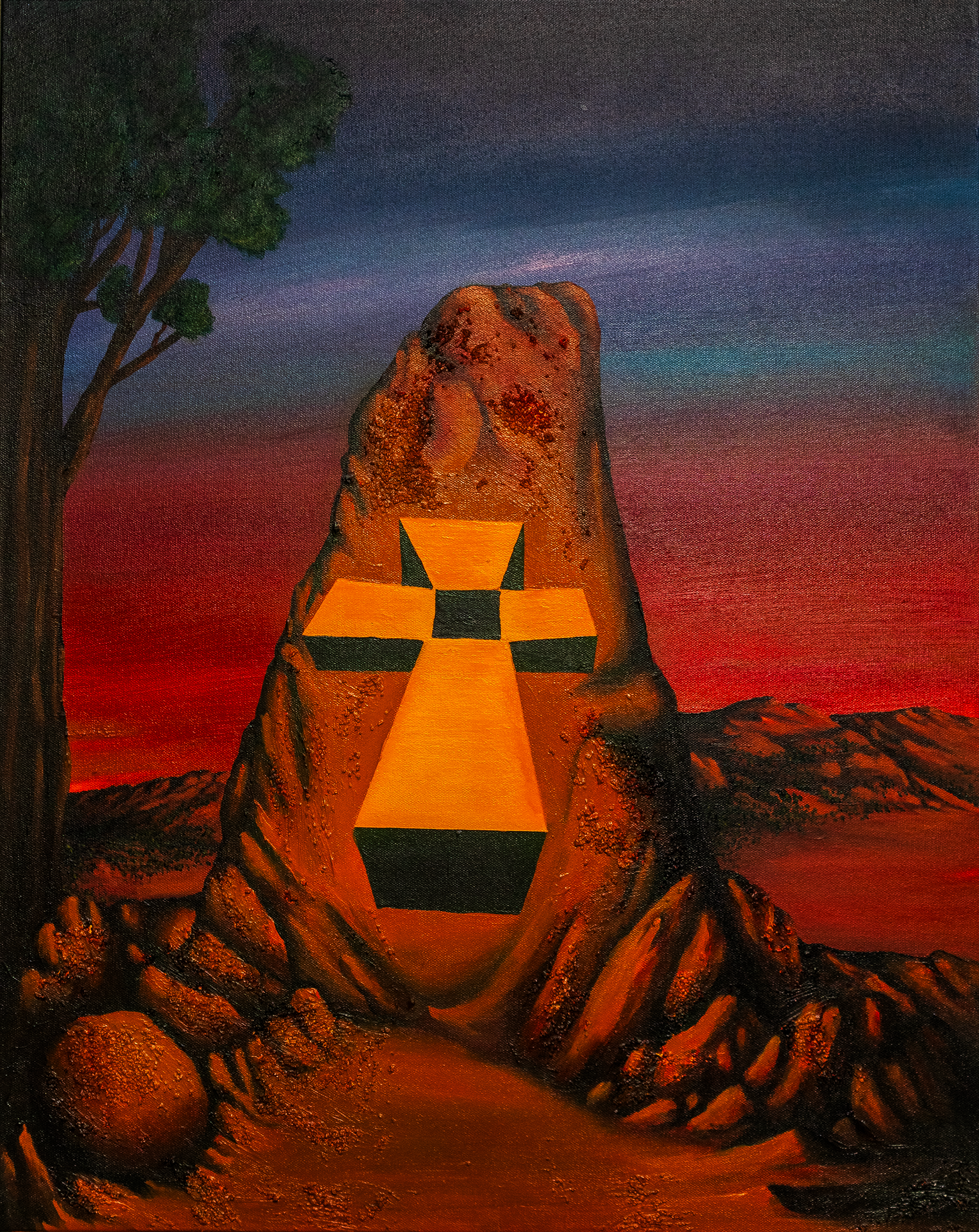 Buried under the crossroads, 24in x 30in