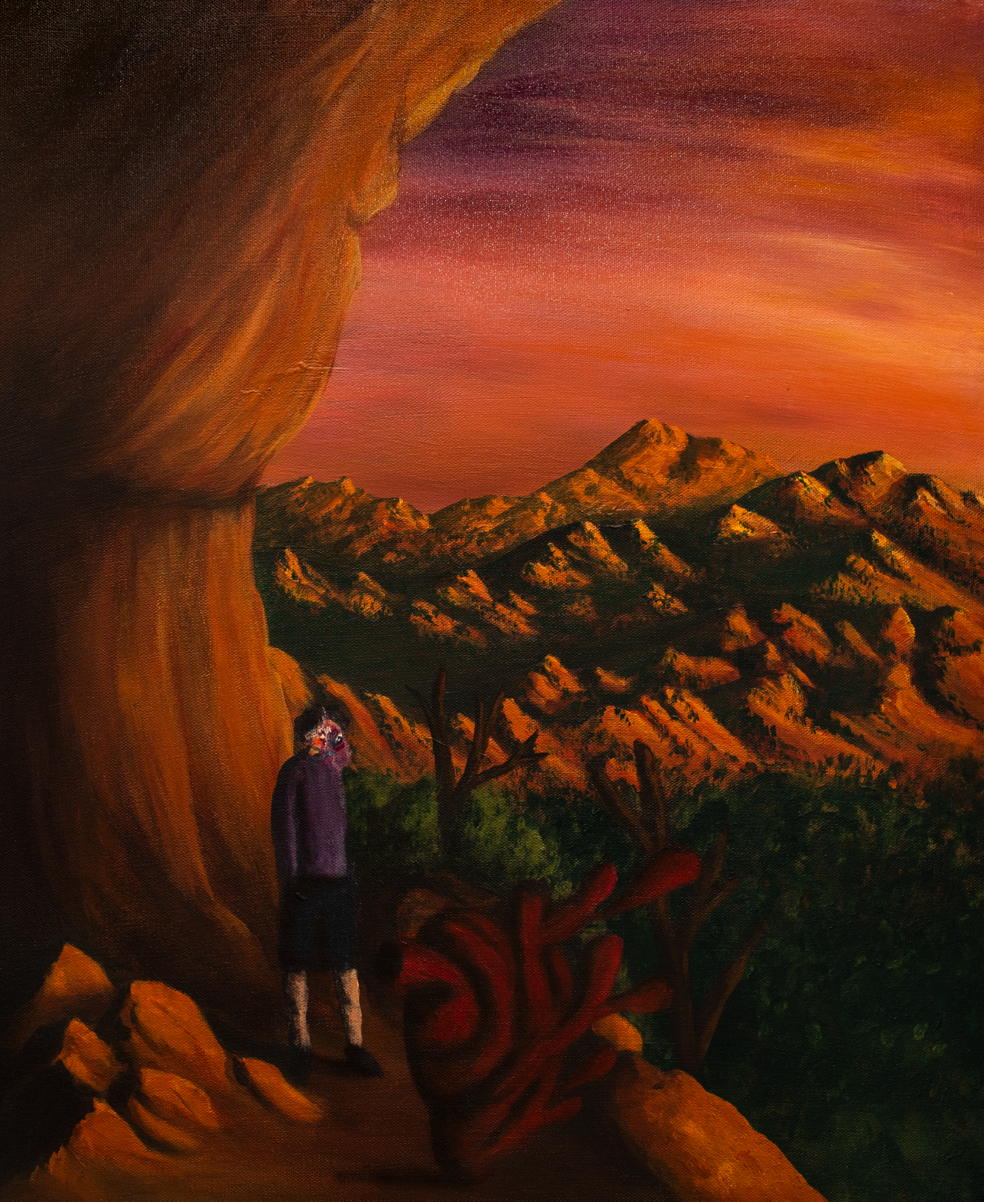 Didn't notice the beauty, I was focused on my love fading away. 20"x24", 2022