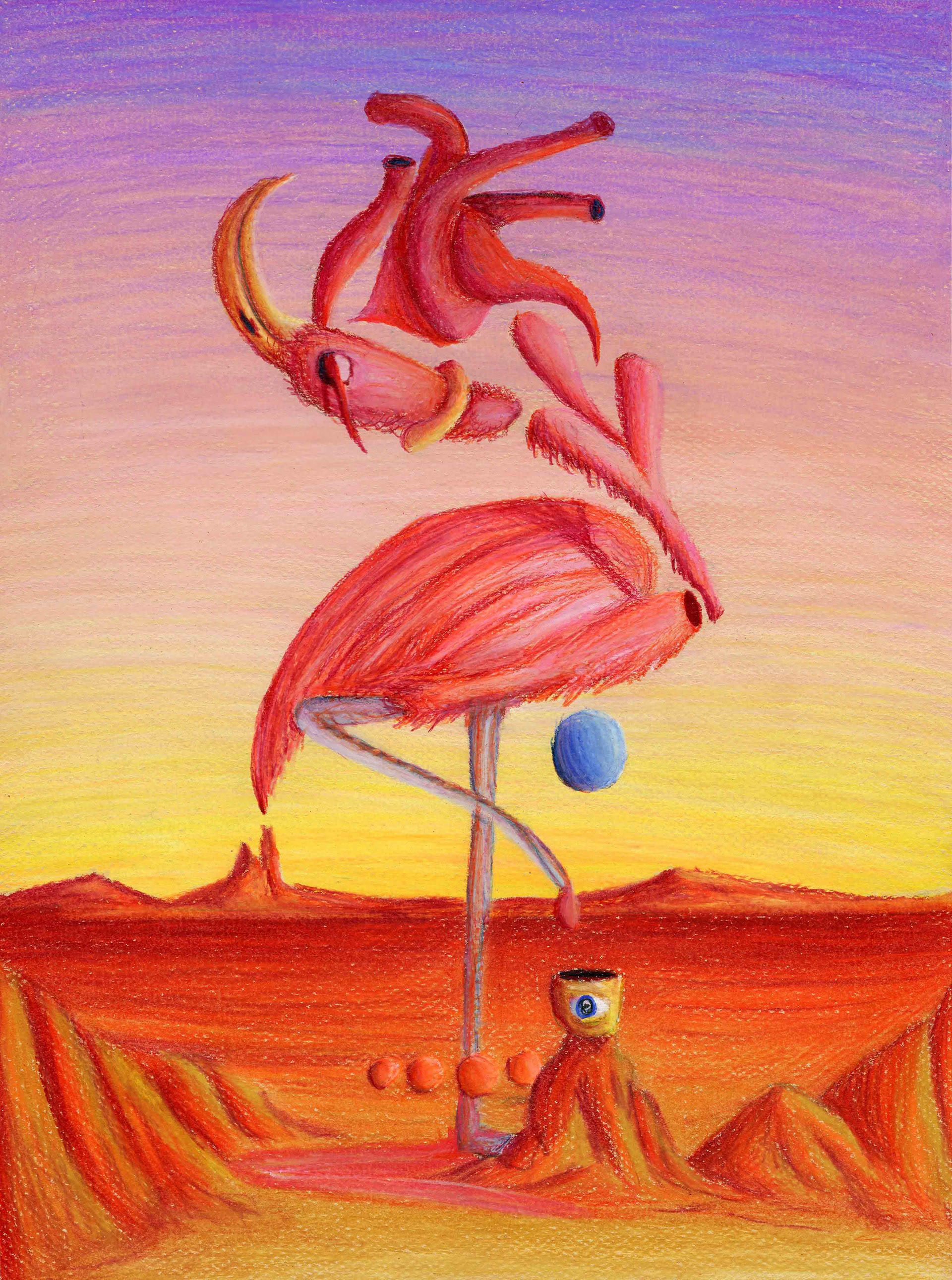 Flamingo Milk, 12in x 16in