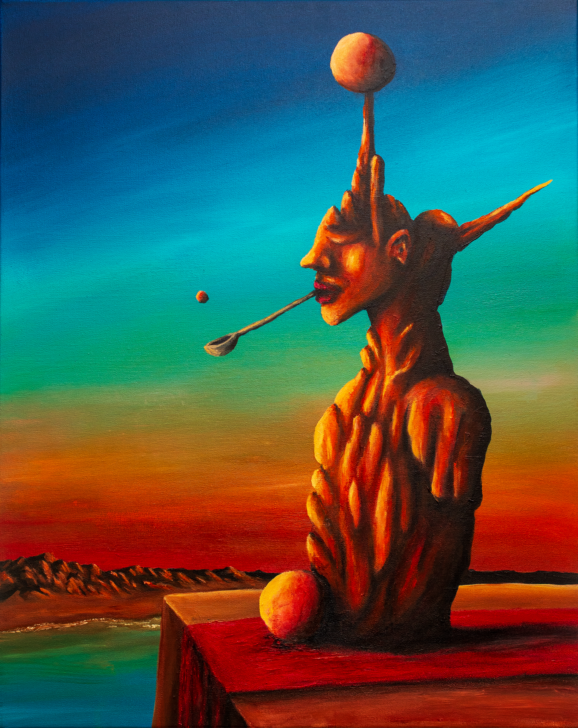 The cracks, 24in x 30in, 2023