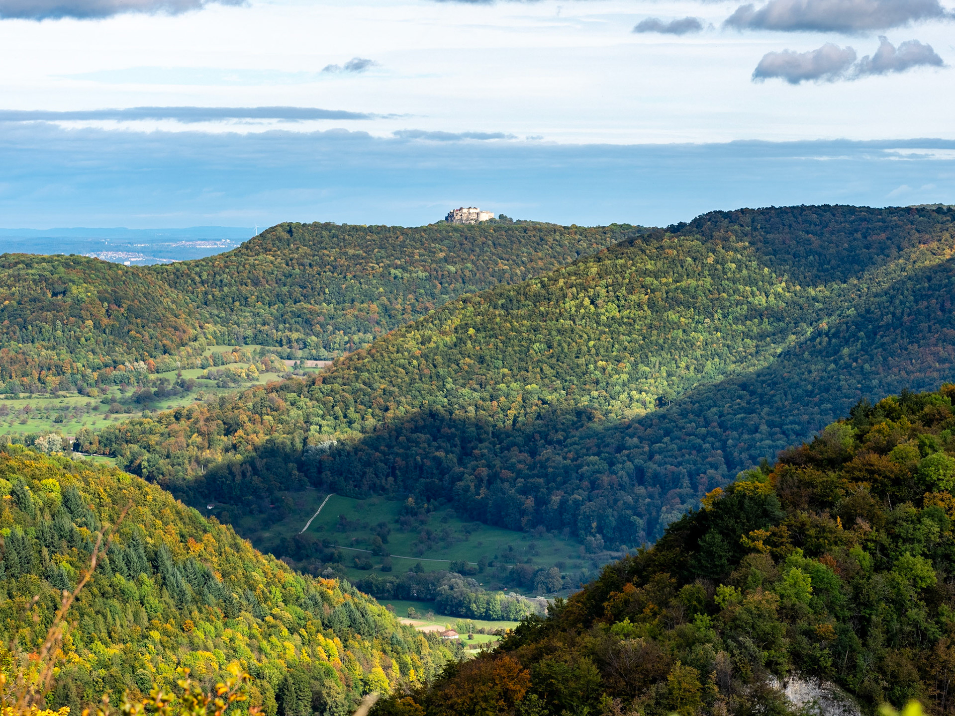 Blick vom Rutschenfelsen
