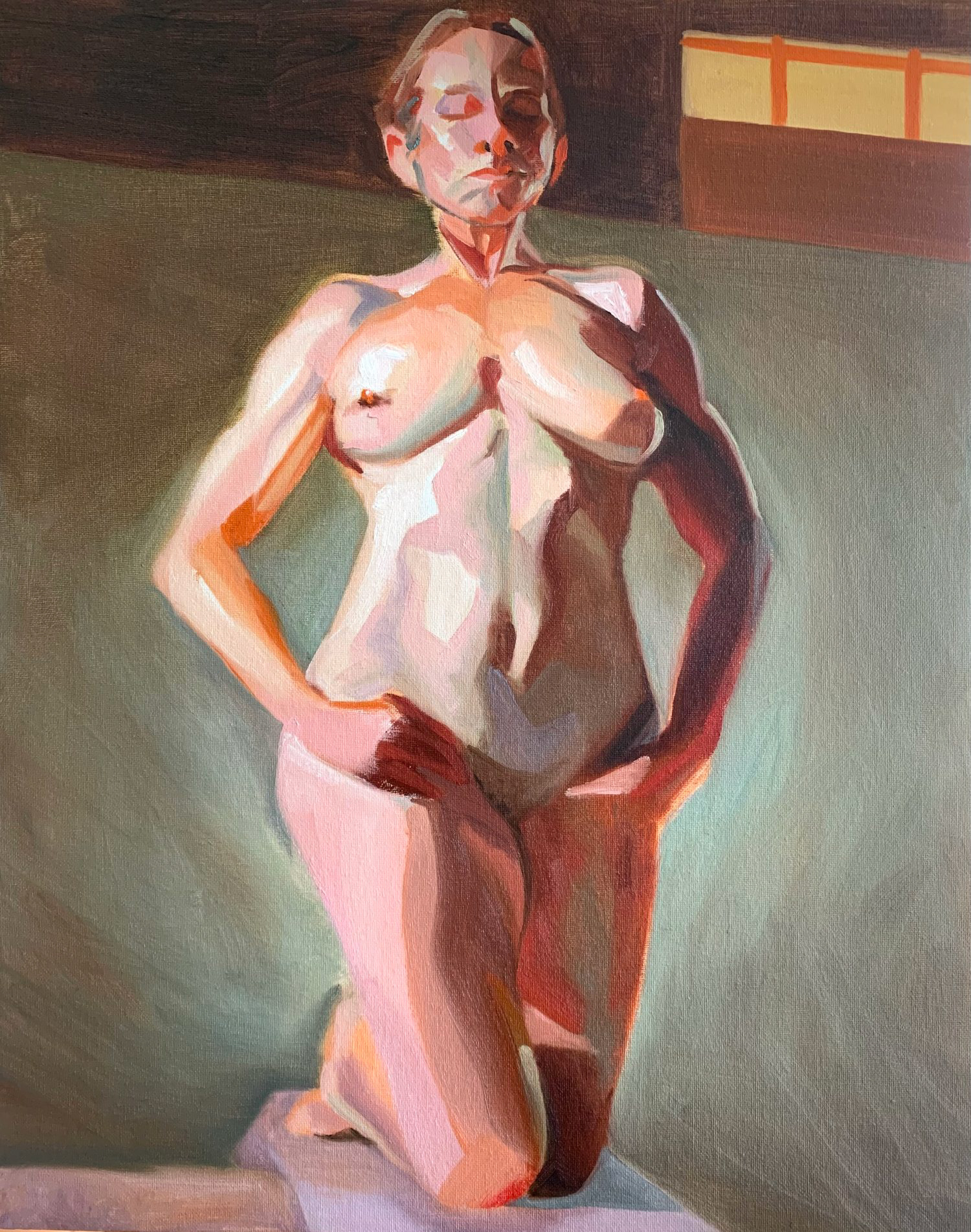 Here, 2021, oil on canvas, 16x20"