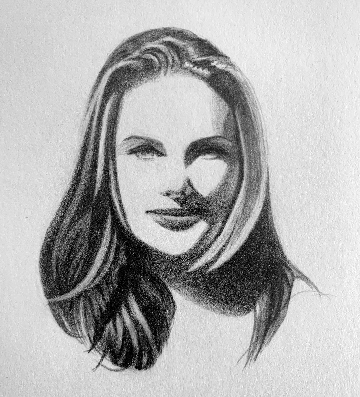 Josette, 2020, graphite on paper, 3x4"