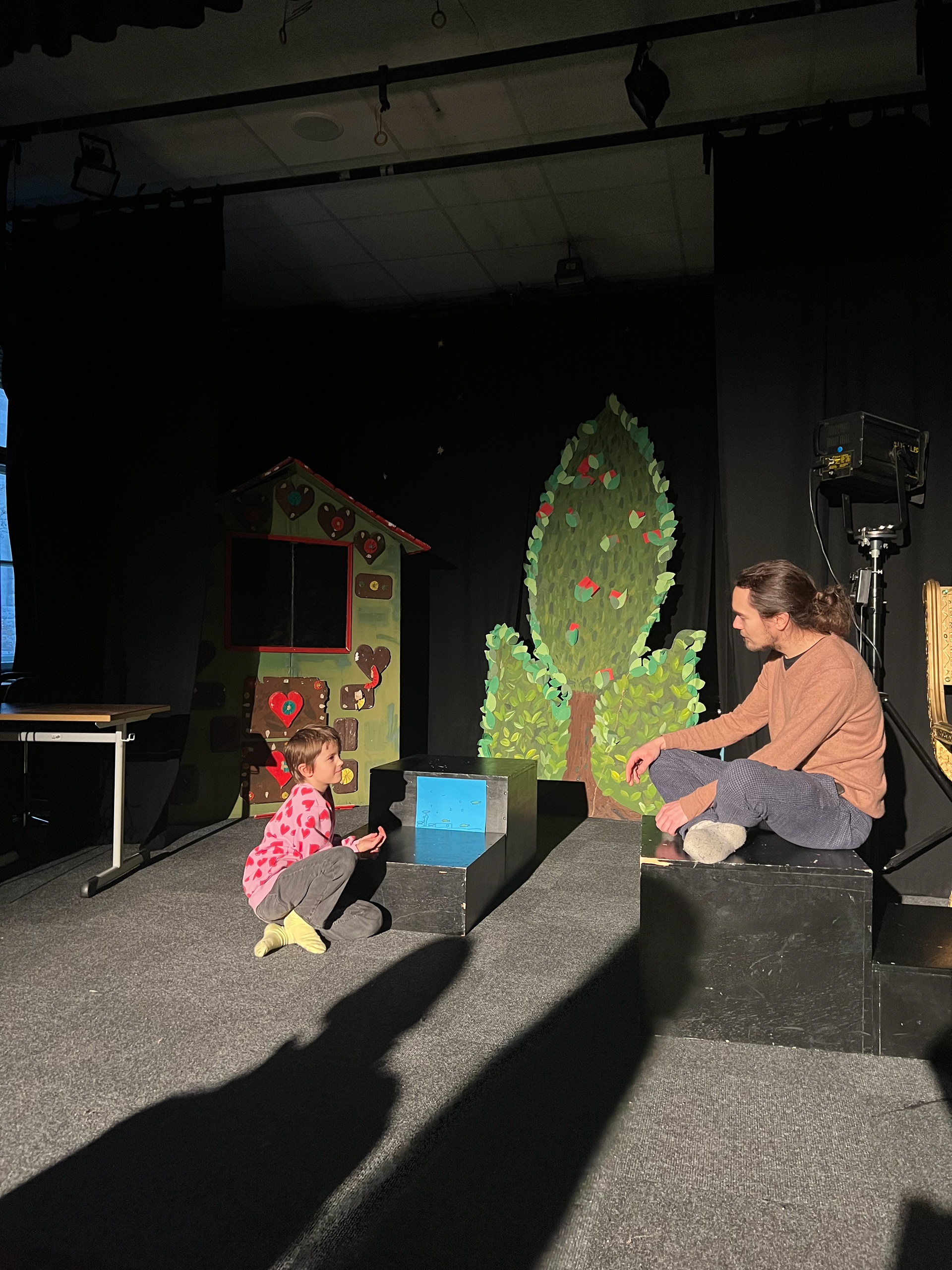 Practicing a scene about different kinds on how to handle conflicts