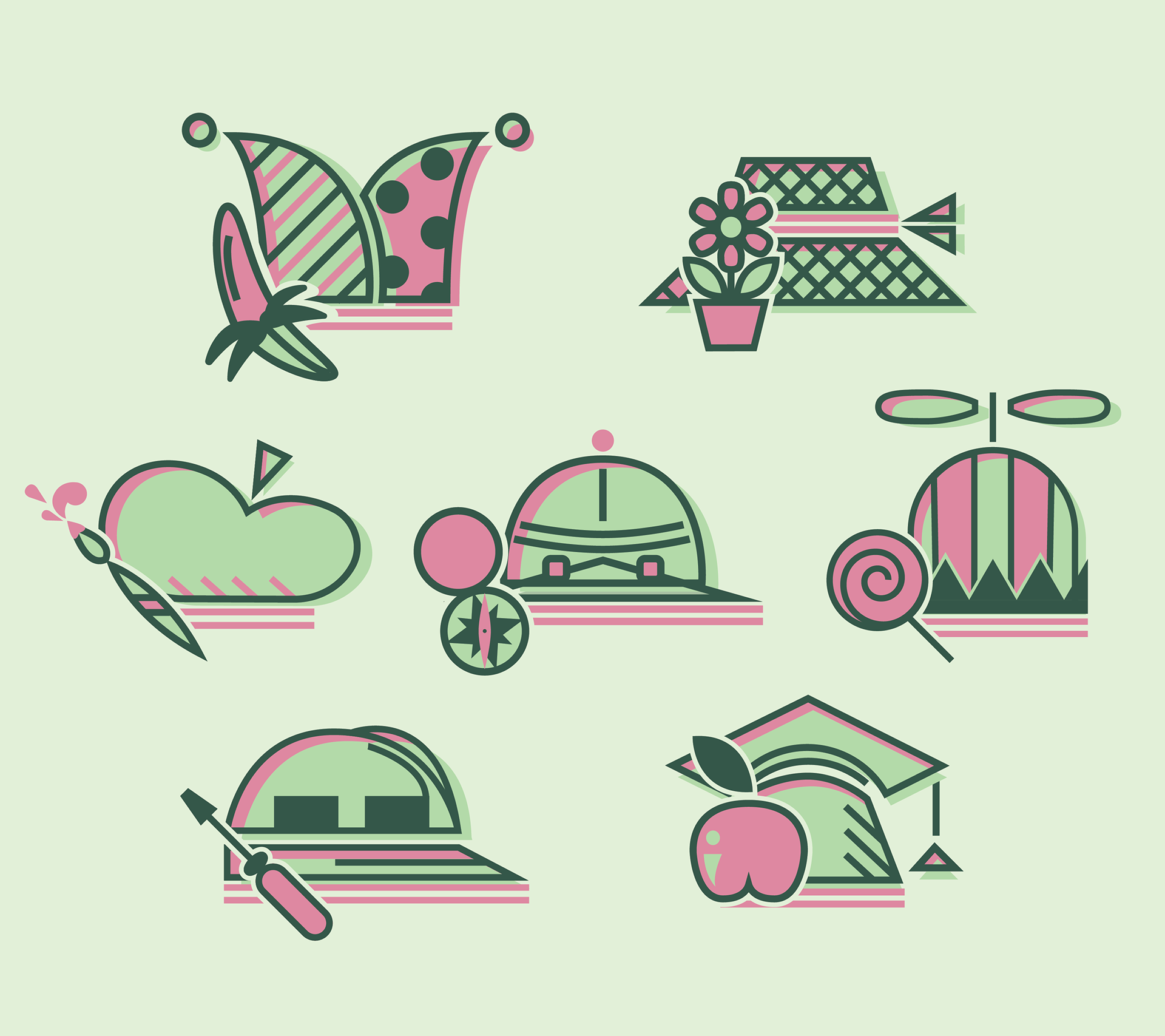 Proposed icon system for Christian book store "Mardel"