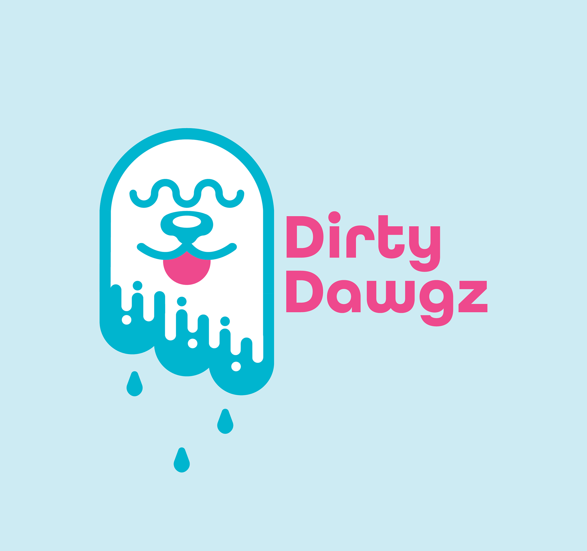 Logo for pet groomers, "Dirty Dawgz Pet Grooming"