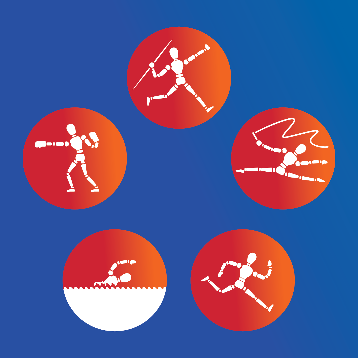 A sample of Olympic sport icons for the Paris 2024 Olympics