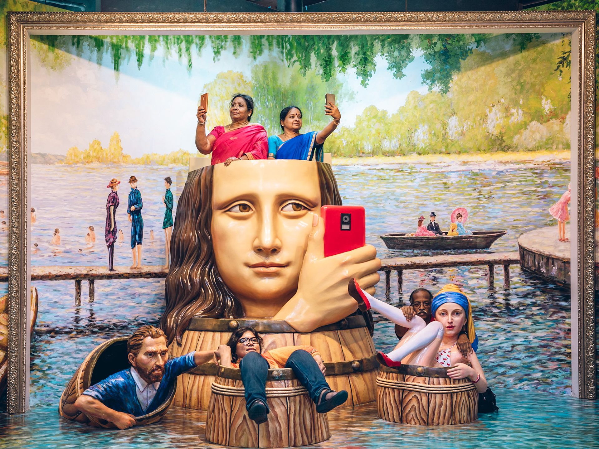 My parents, wife and mother-in-law on a trip together where I make them pose for the ultimate tribute to the selfie.