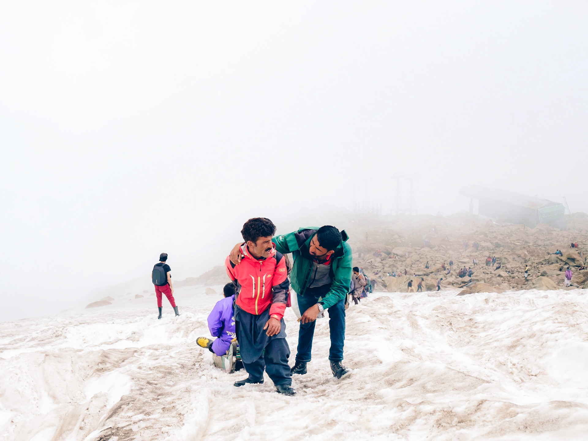 Sleigh pullers. Gulmarg, Kashmir, 2019.