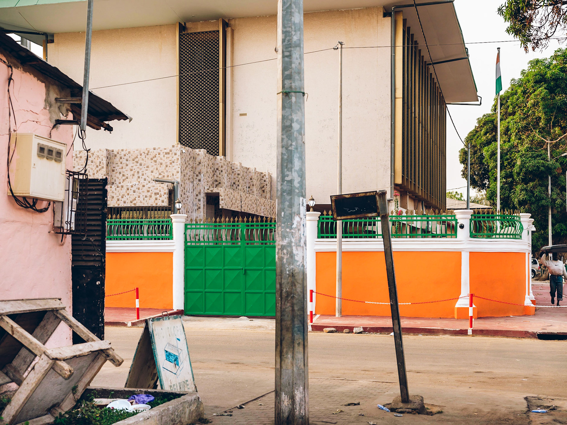 An embassy in Kaloum district. Conakry, Guinea.