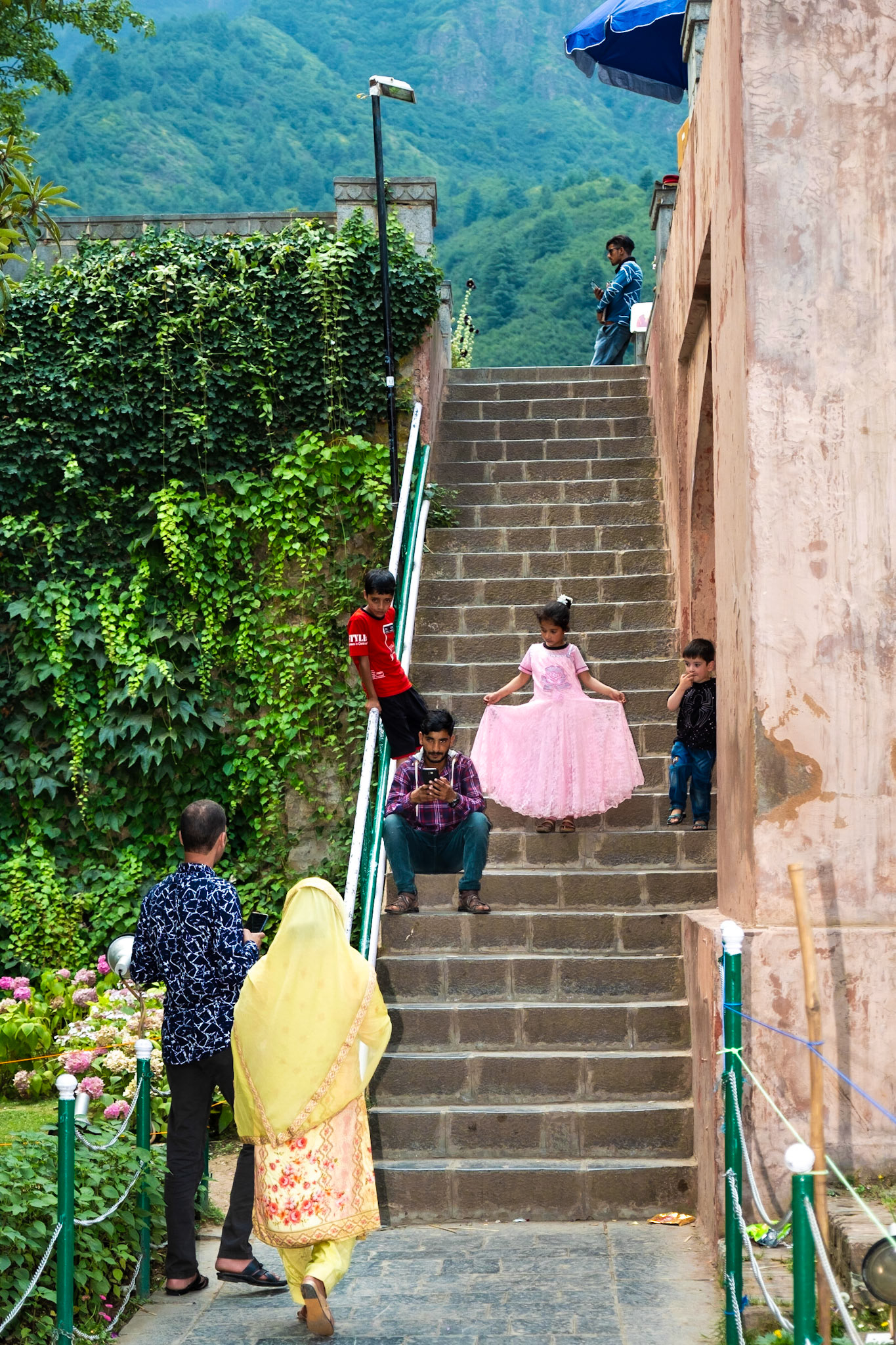 Chashme Shahi gardens. Srinagar, Kashmir, 2019.