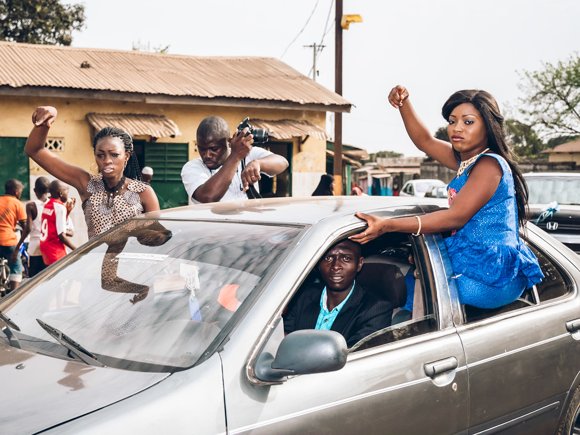 A wedding parade in Conakry, Guinea.