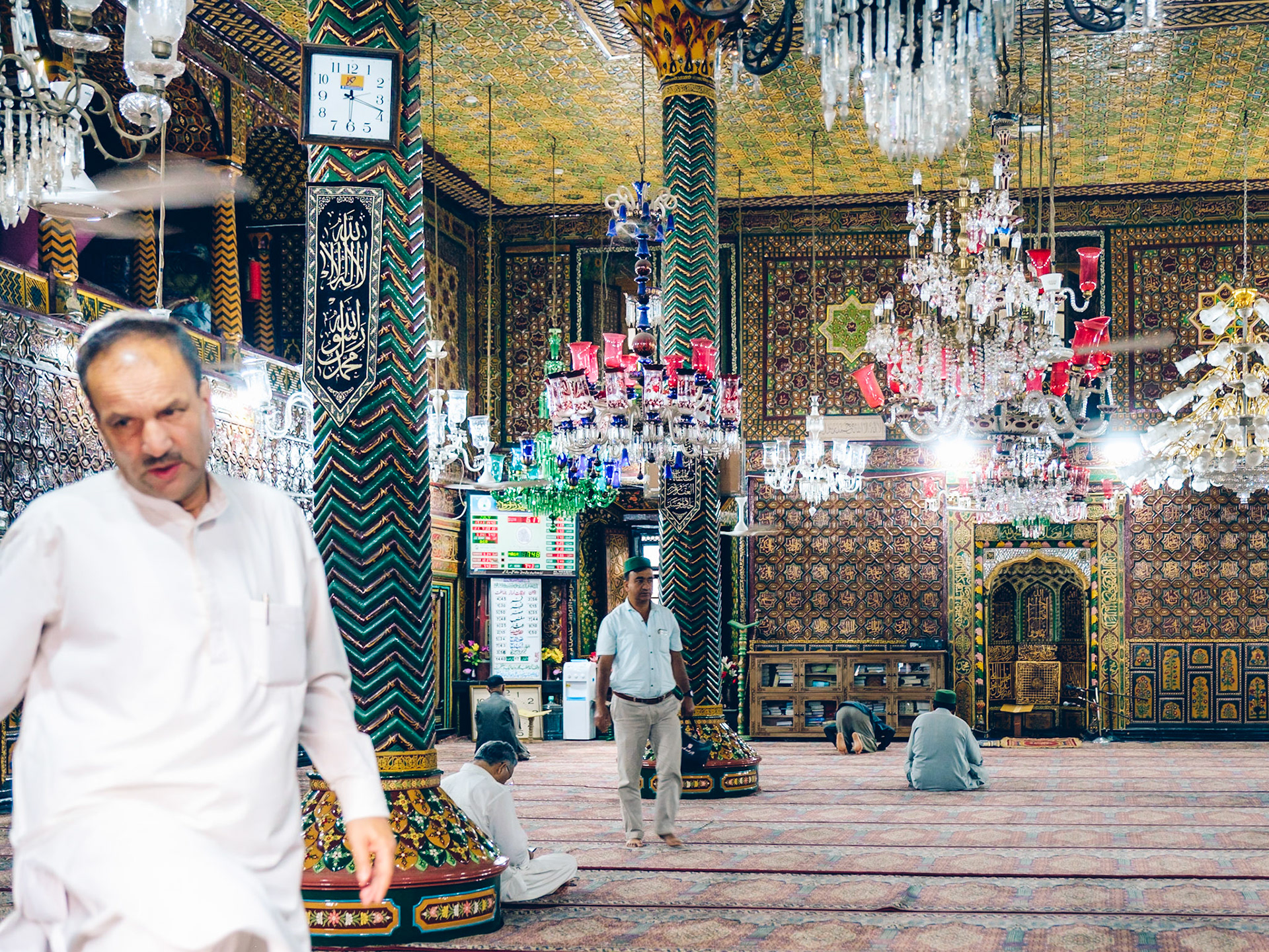 Khanqah-e-Moula mosque in Srinagar's old city. Kashmir, 2019.