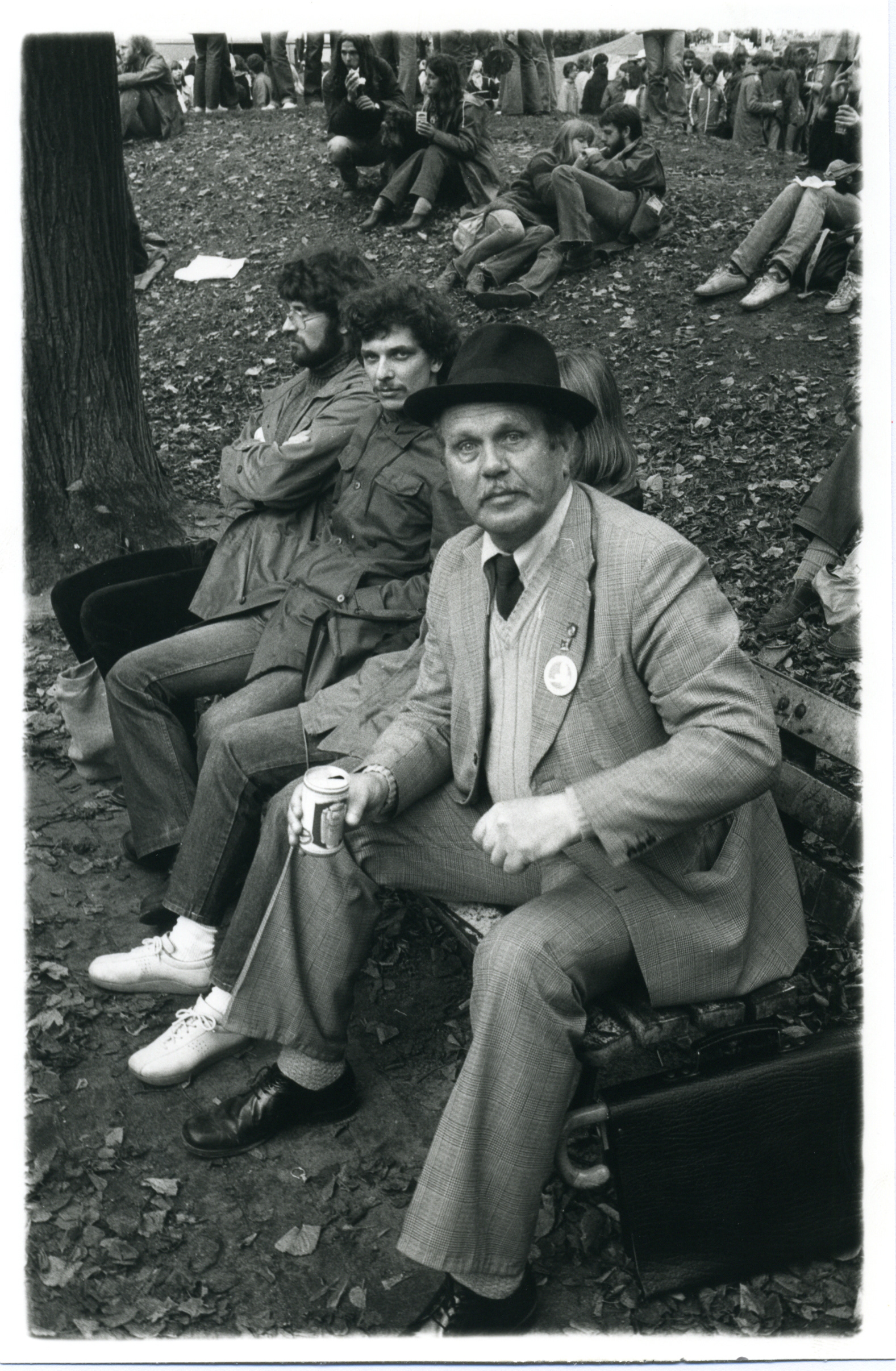 Während einer Bonner Friedensdemo