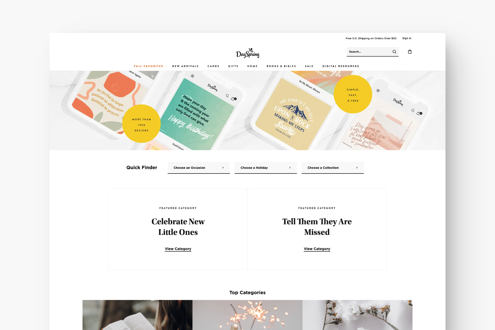 Ecards Landing Page