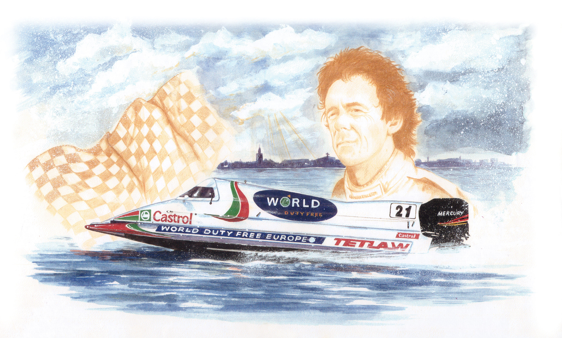 Andy Elliot - Watercolour & Caran d'ache pencil