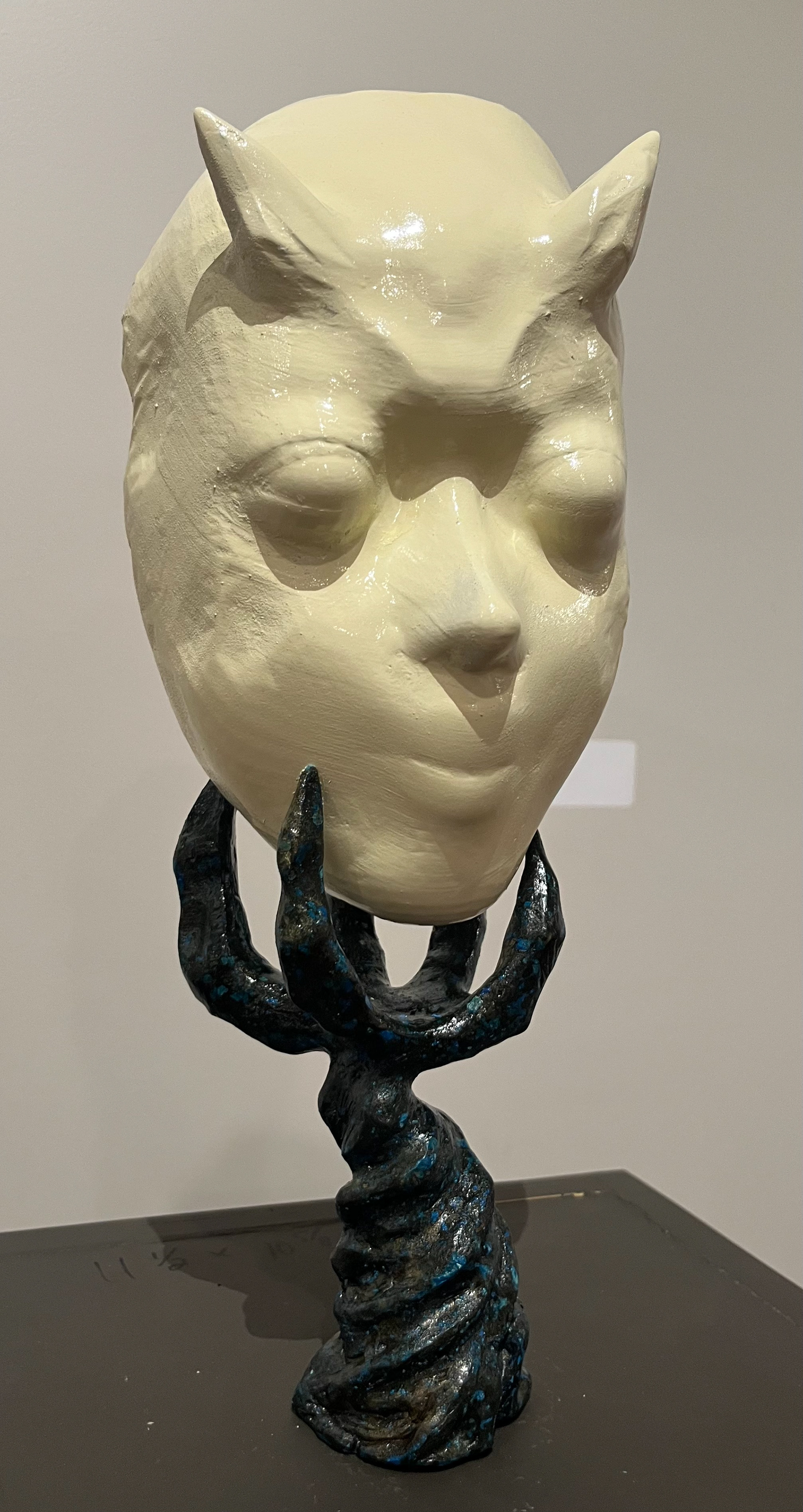 Shawn Sweeney, Carnivora, 2025. Sculpture made from PLA and bronze, 12x8x8 inches. Collaborative work with artist Blake Hundley combining 3D-printed and cast bronze forms.