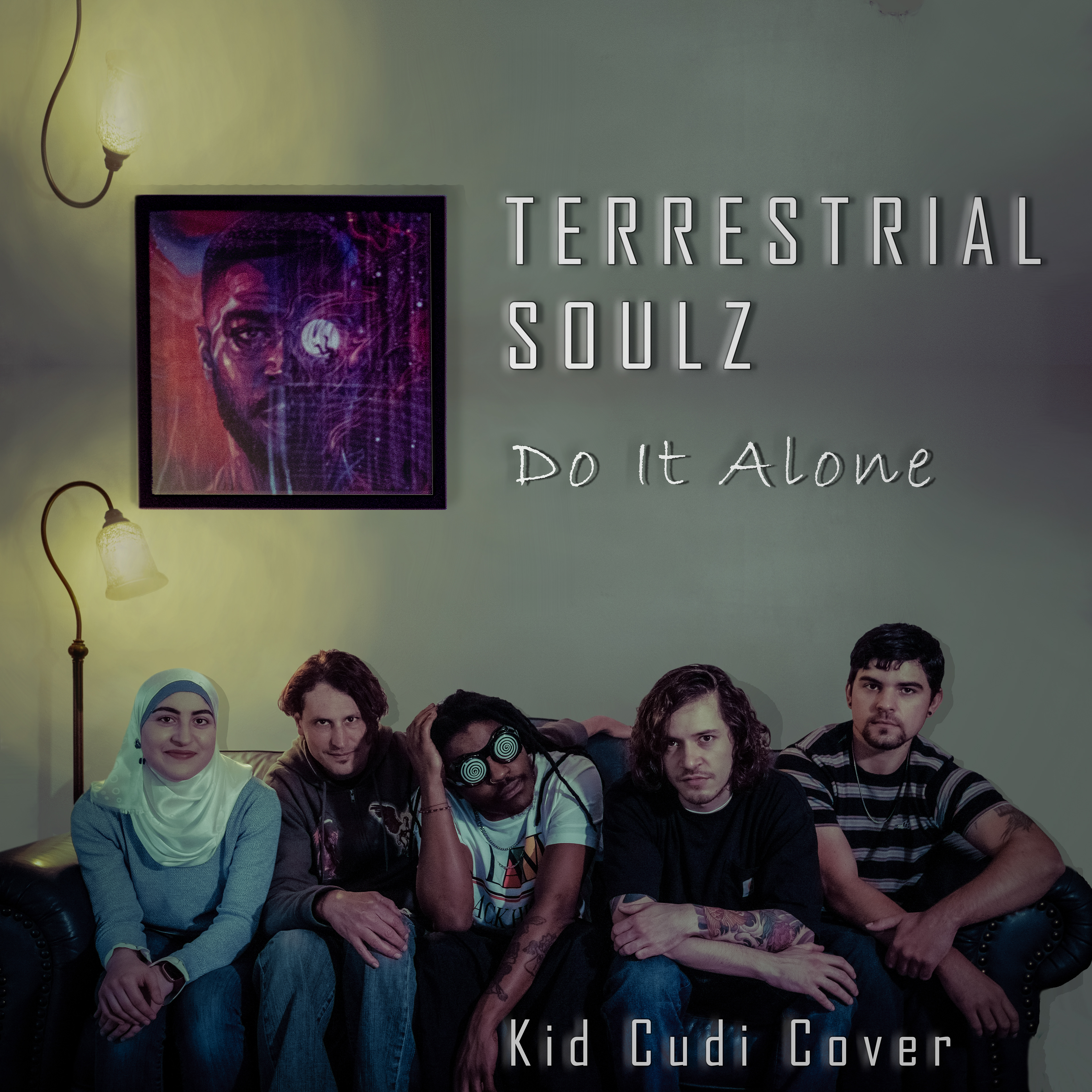 Promotional material for Terrestrial Soulz, created using Adobe Photoshop.