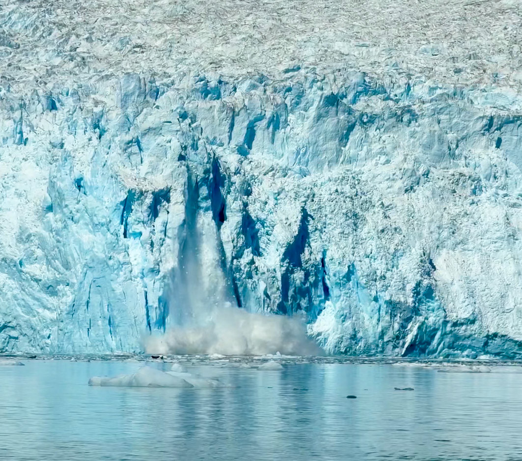 Ice calving from Aialik Glacier, Kenai Fjords National Park, AK