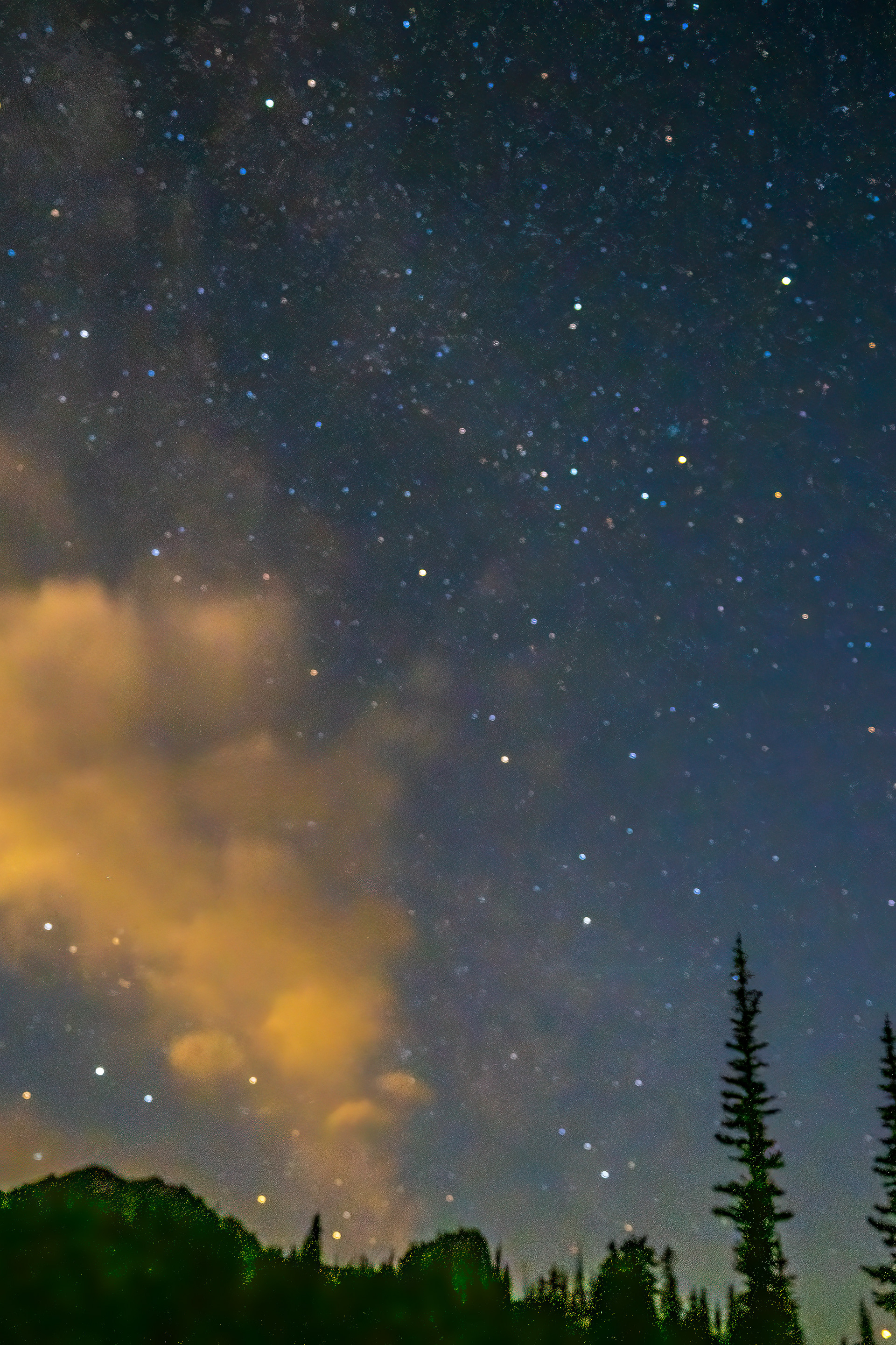 clouds and Milky Way