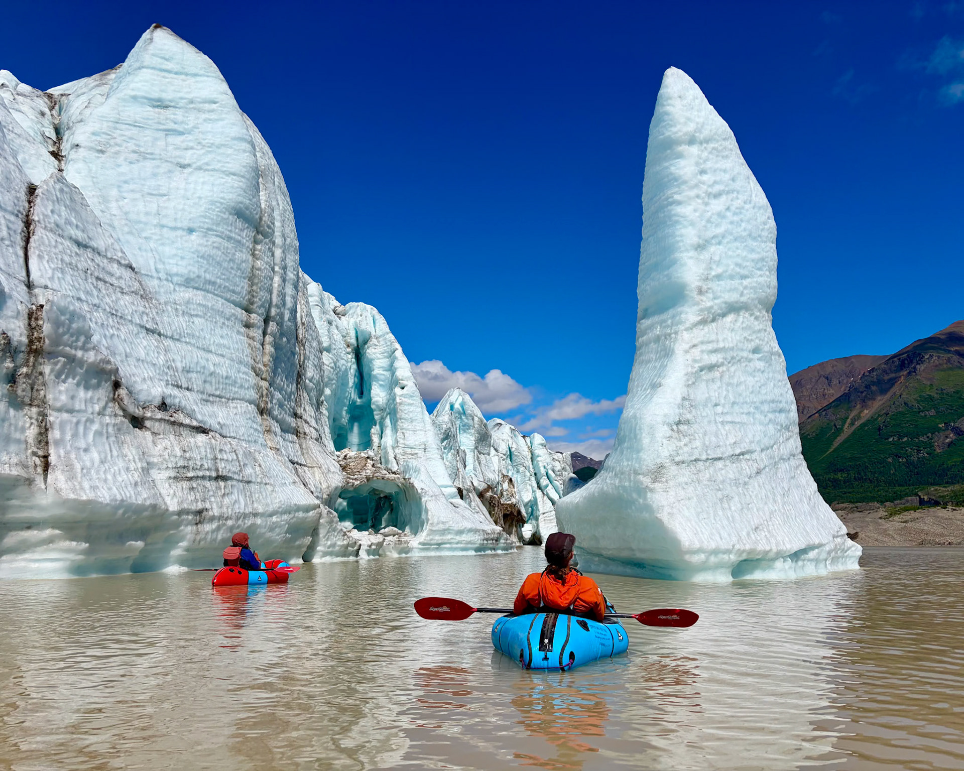 Pack rafting, Doubful Lake, Wranglell - St. Elias National Park, AK