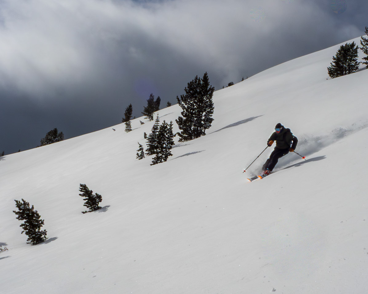 Descending Republic Peak, Cooke City MT