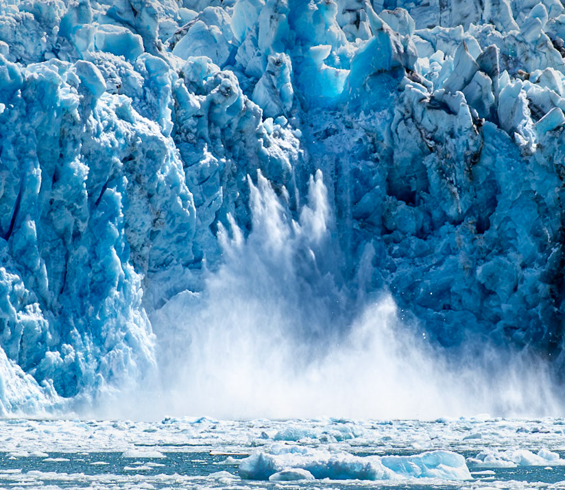 Calving glacier, Dawes Glacier,Endicott Arm, AK