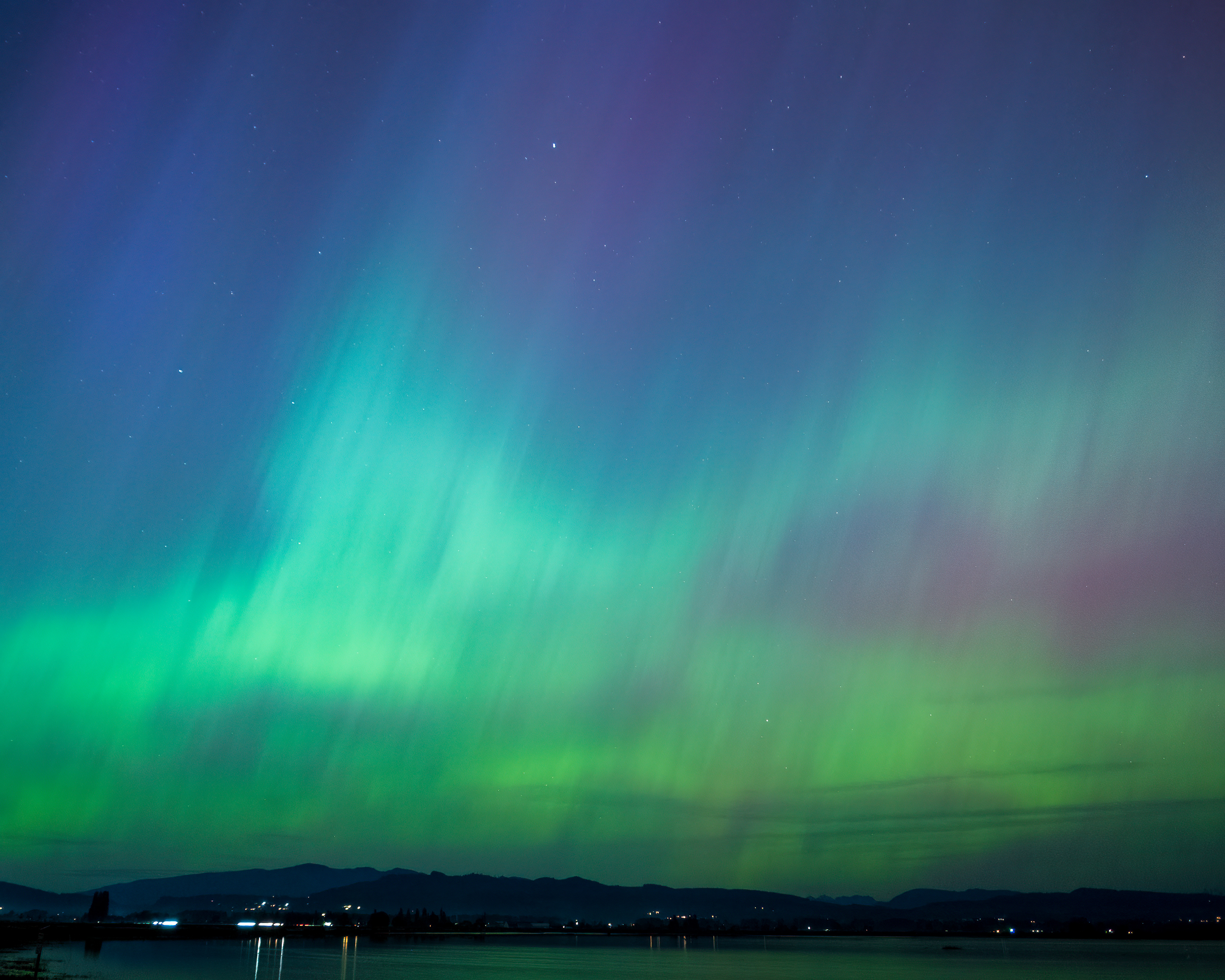 Northern lights, Skagit Valley WA