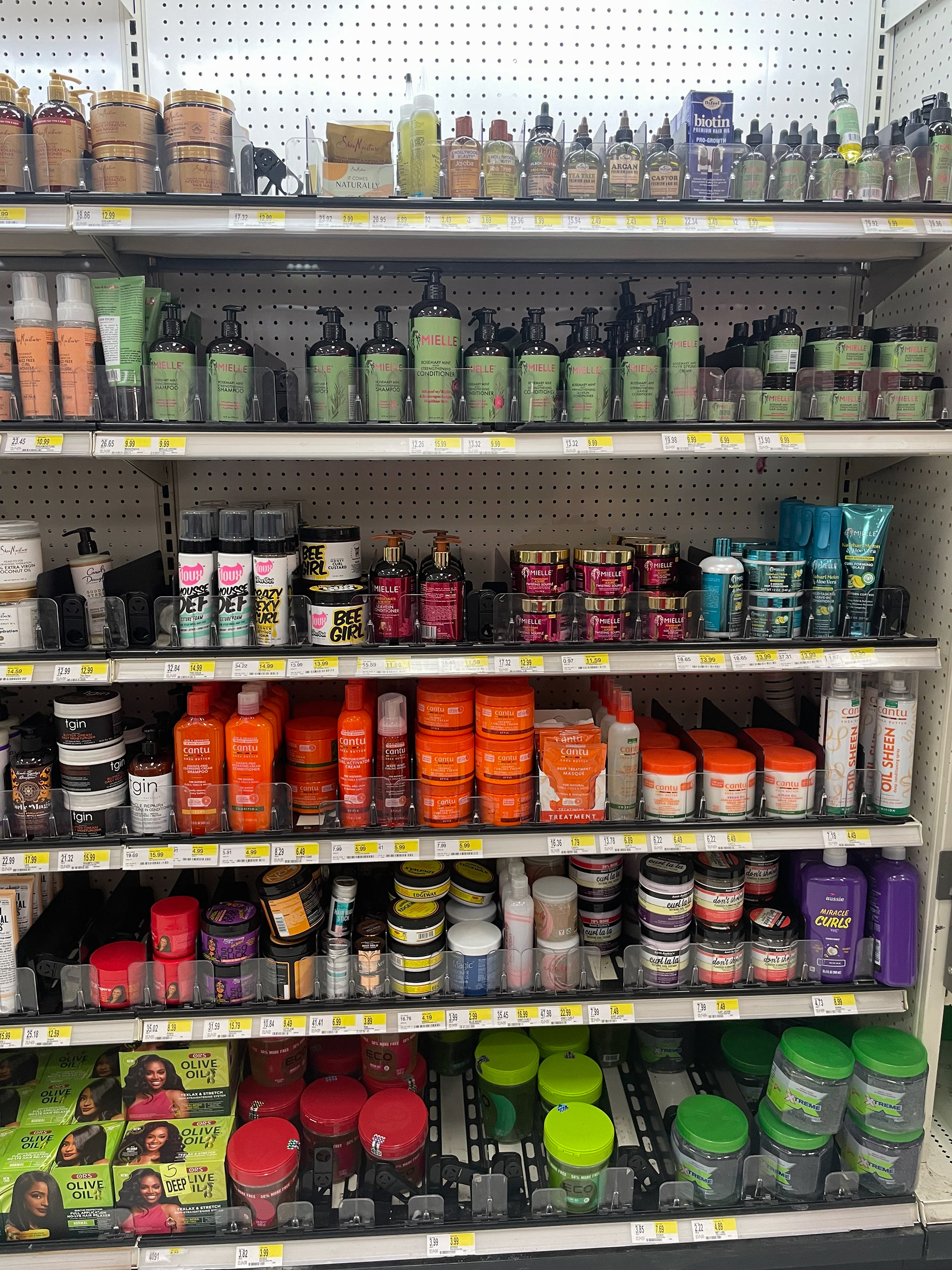 Target "Textured Haircare" Section