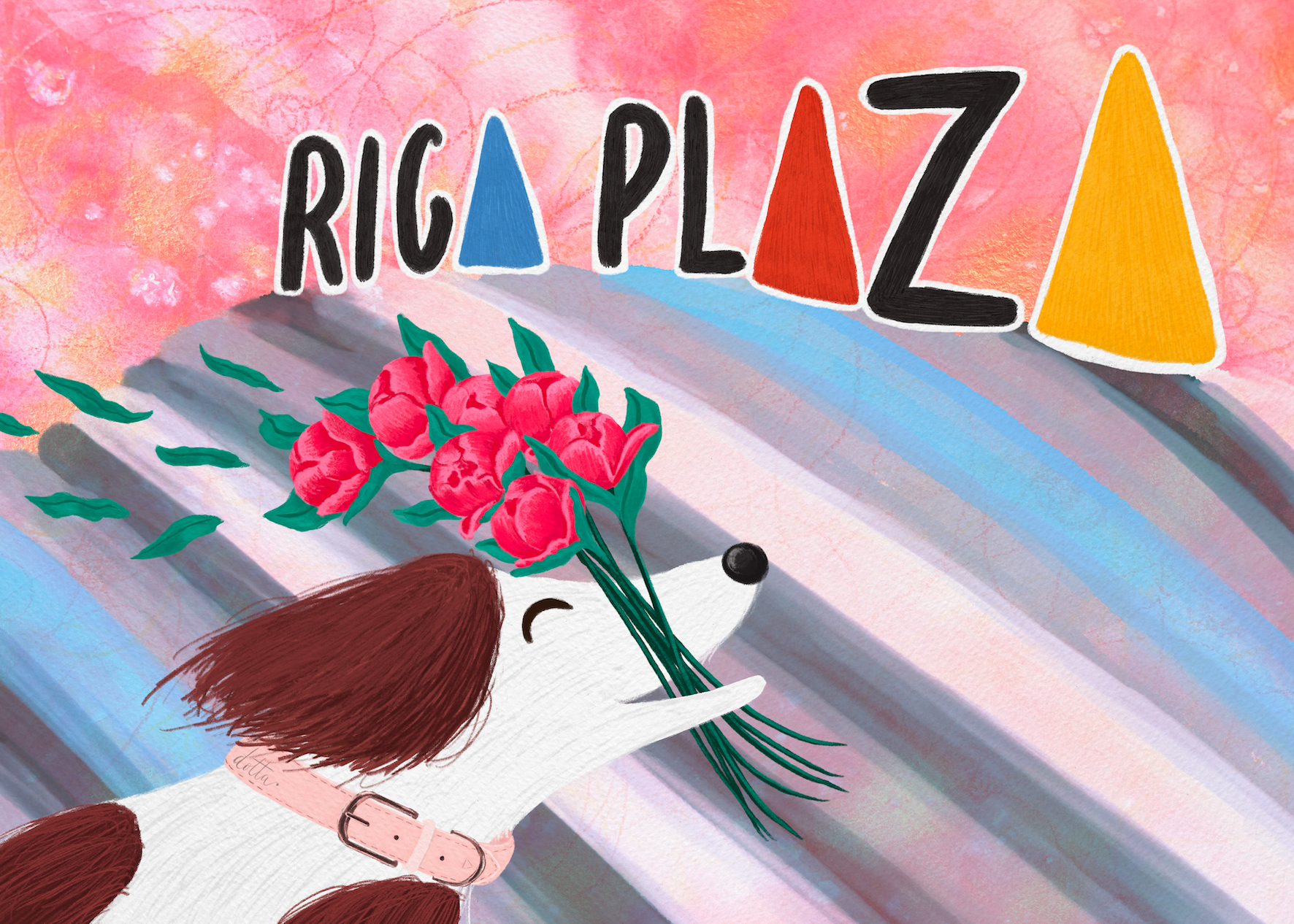 Ilustrācija lielveikala Rīga Plaza kartītei, 2023