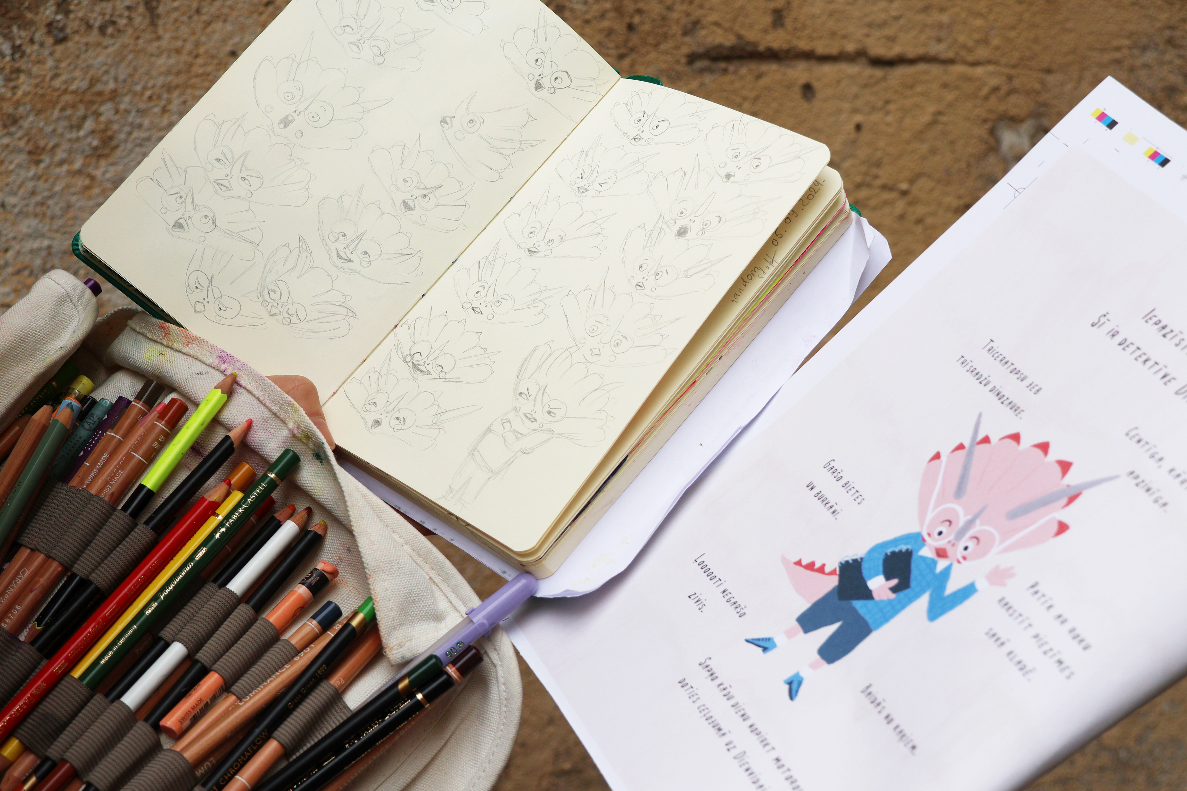 Skices Aizvēstures pilsētas detektīvu sērijas grāmatām