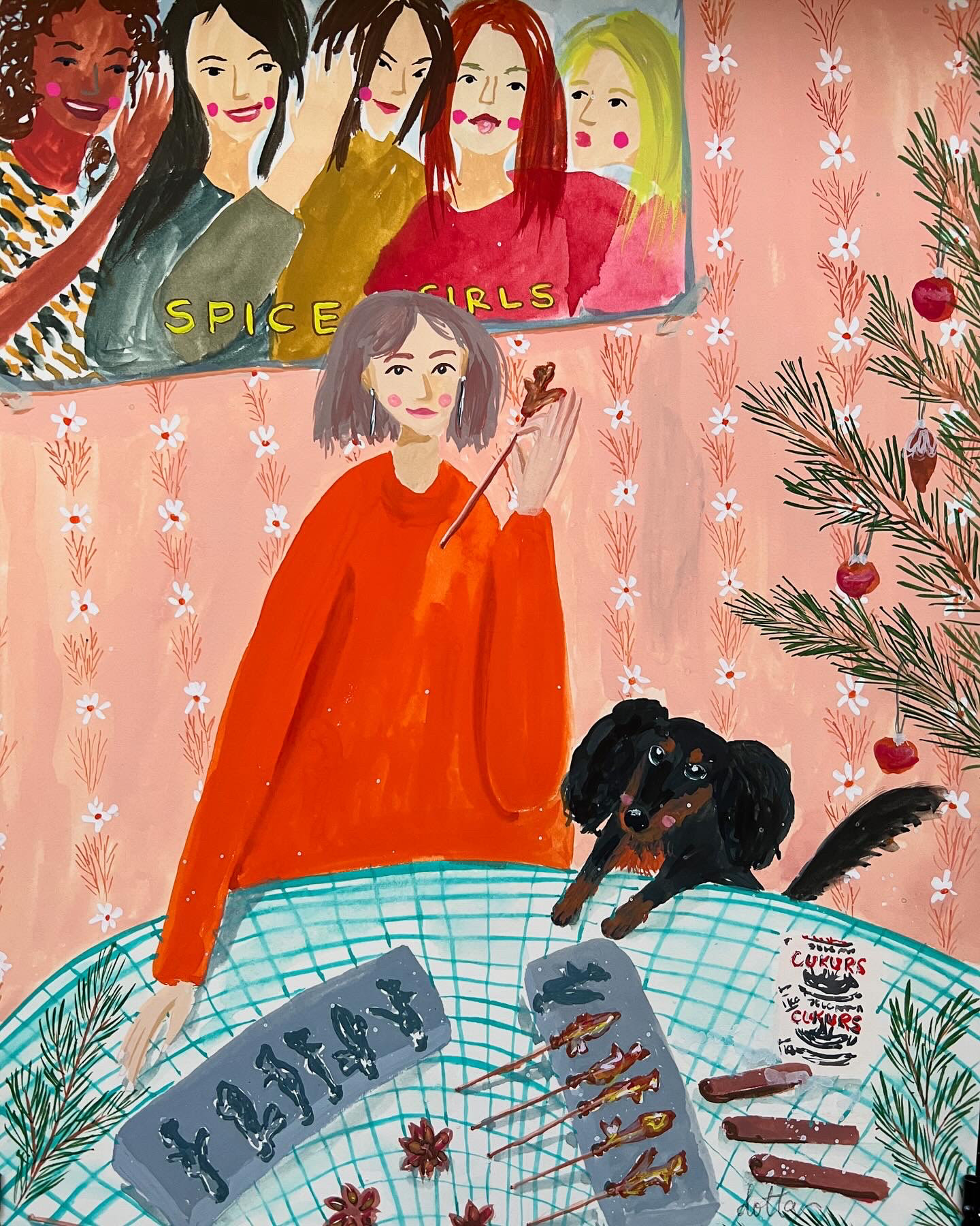 Sugar and Spice, gouache 2023