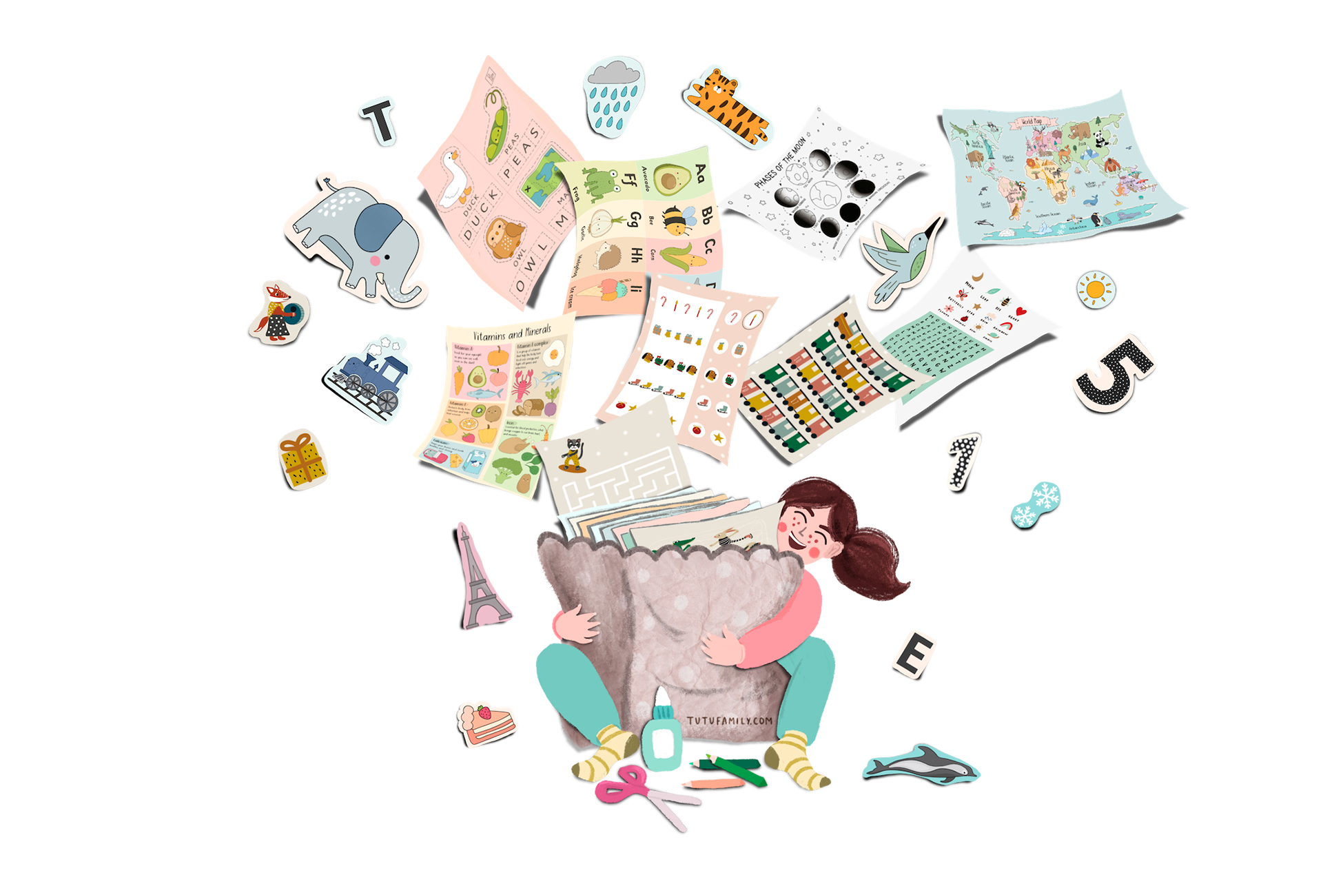 Ilustrācija Tutufamily mājas lapai, 2022