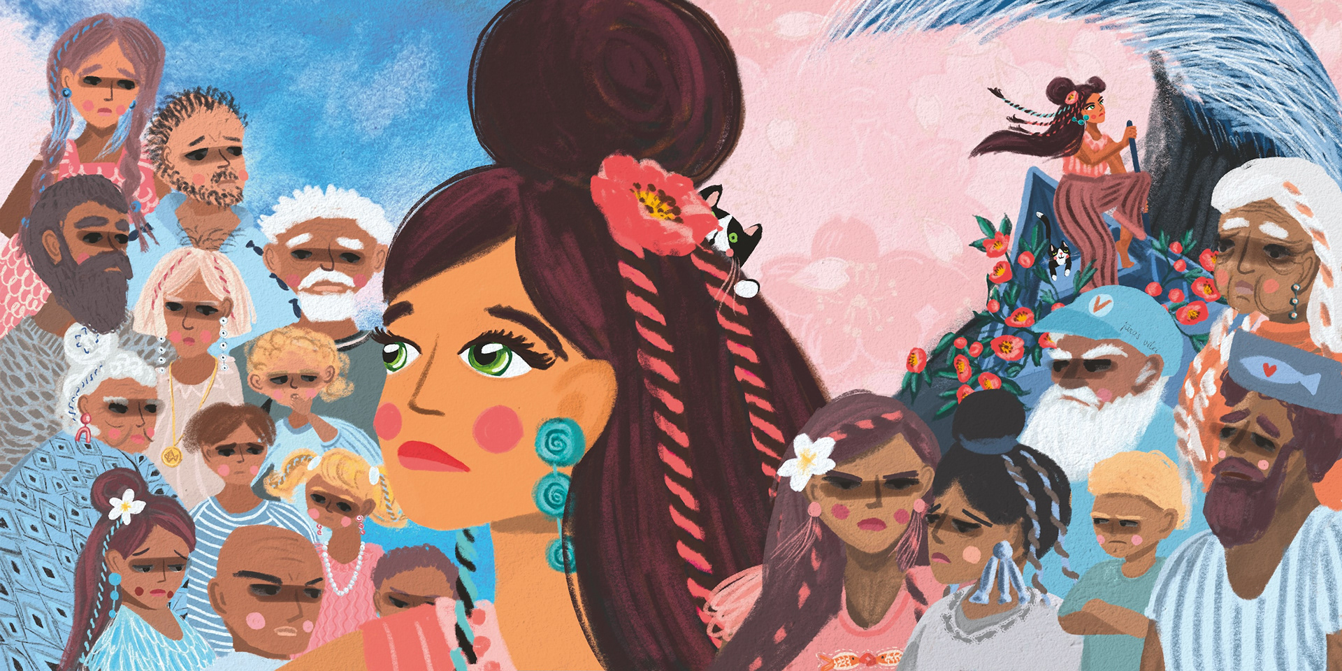 Ilustrācija grāmatai Pasaka par Jūras dziesmu